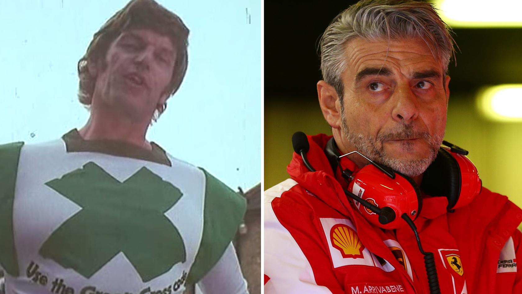 Green Cross Code Man and Maurizio Arrivabene