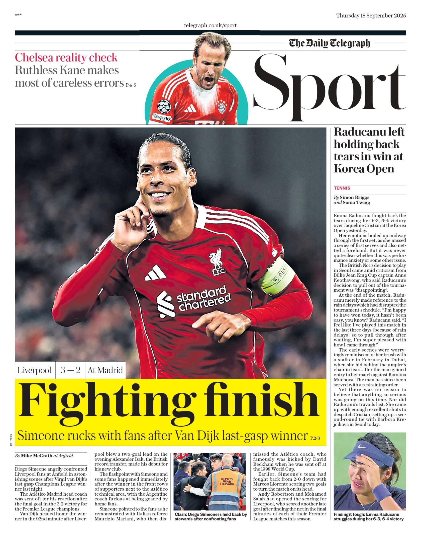 telegraph back page