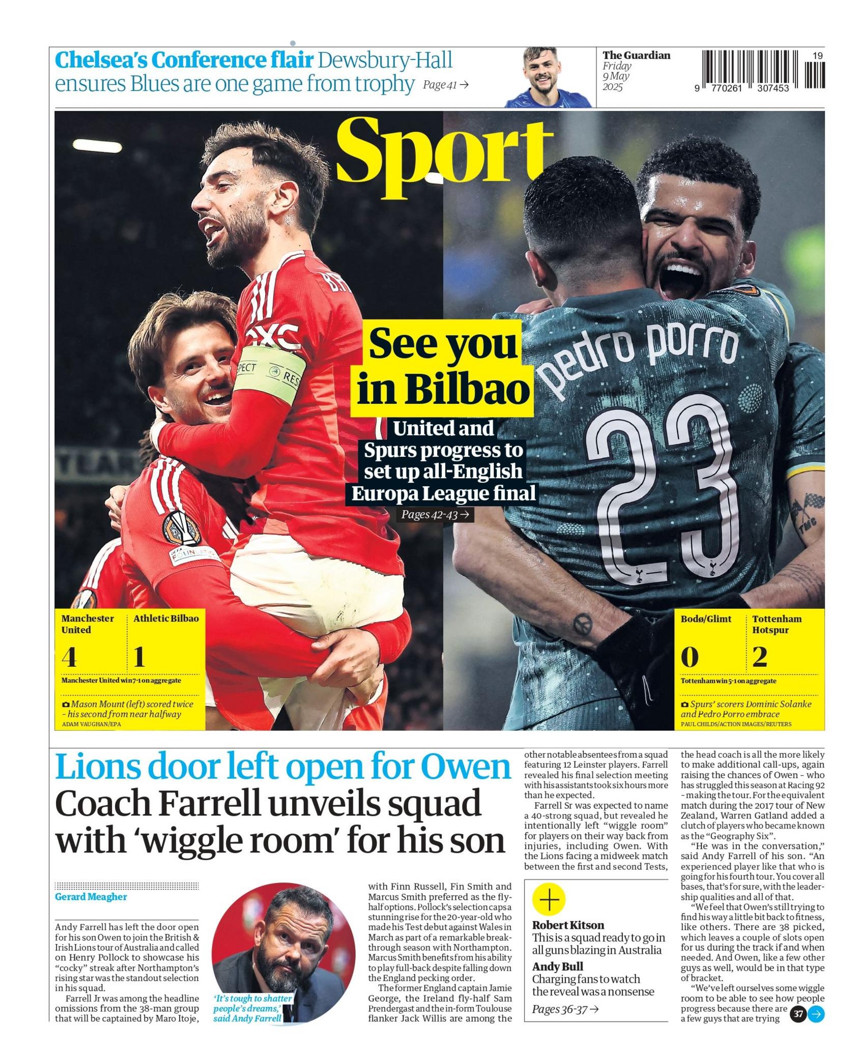 Guardian back page 