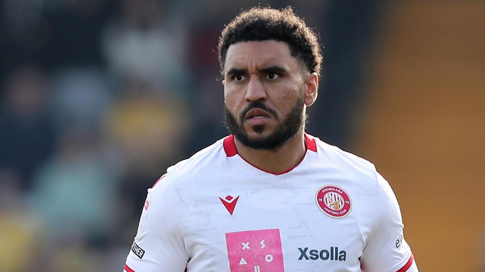 Jamie Reid playing for Stevenage