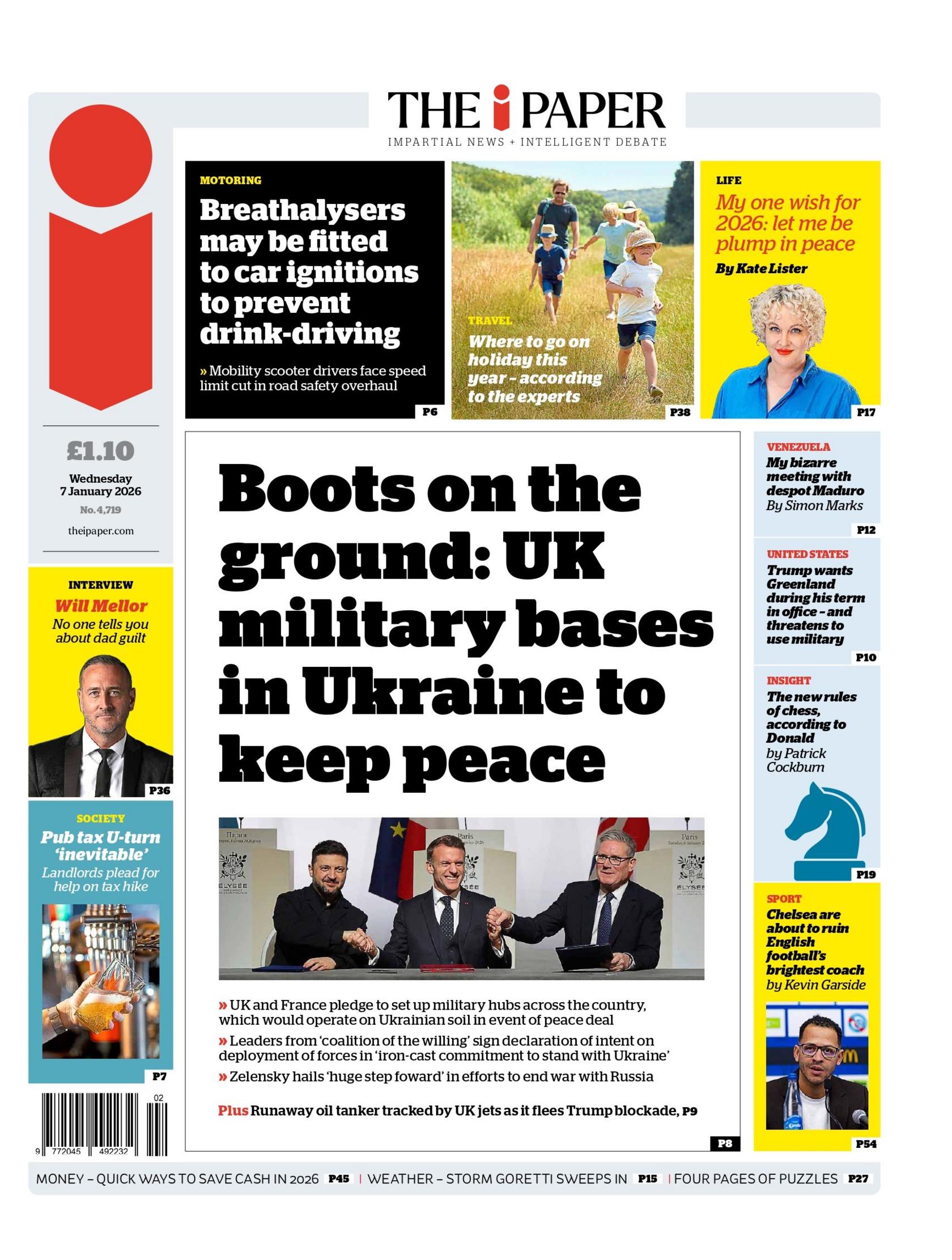 “Çizmet në terren: Bazat ushtarake britanike në Ukrainë për të ruajtur paqen”, thuhet në titullin kryesor të faqes së parë të iPaper.