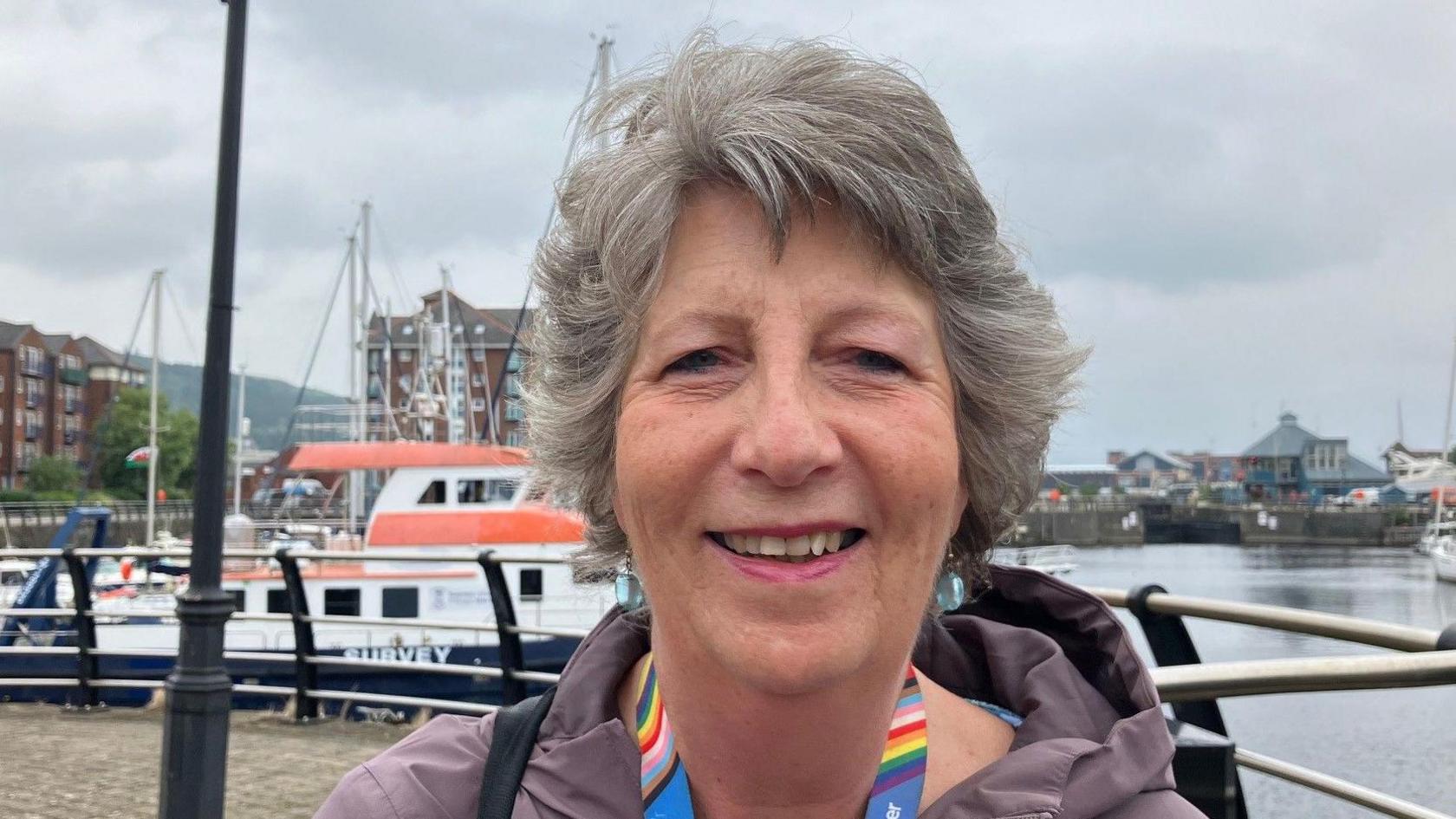 Pauline Anderson pictured in Swansea marina