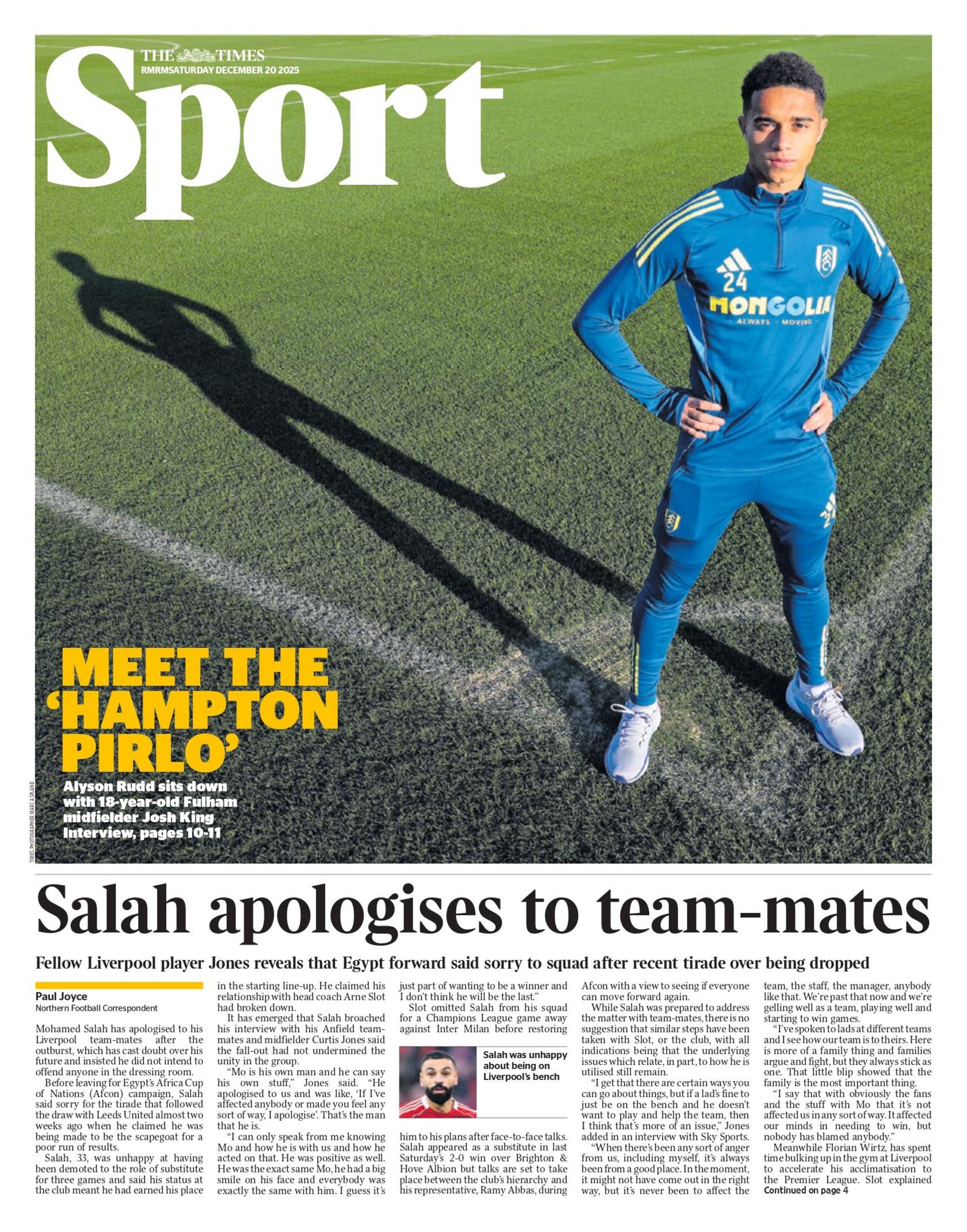 Times sports section