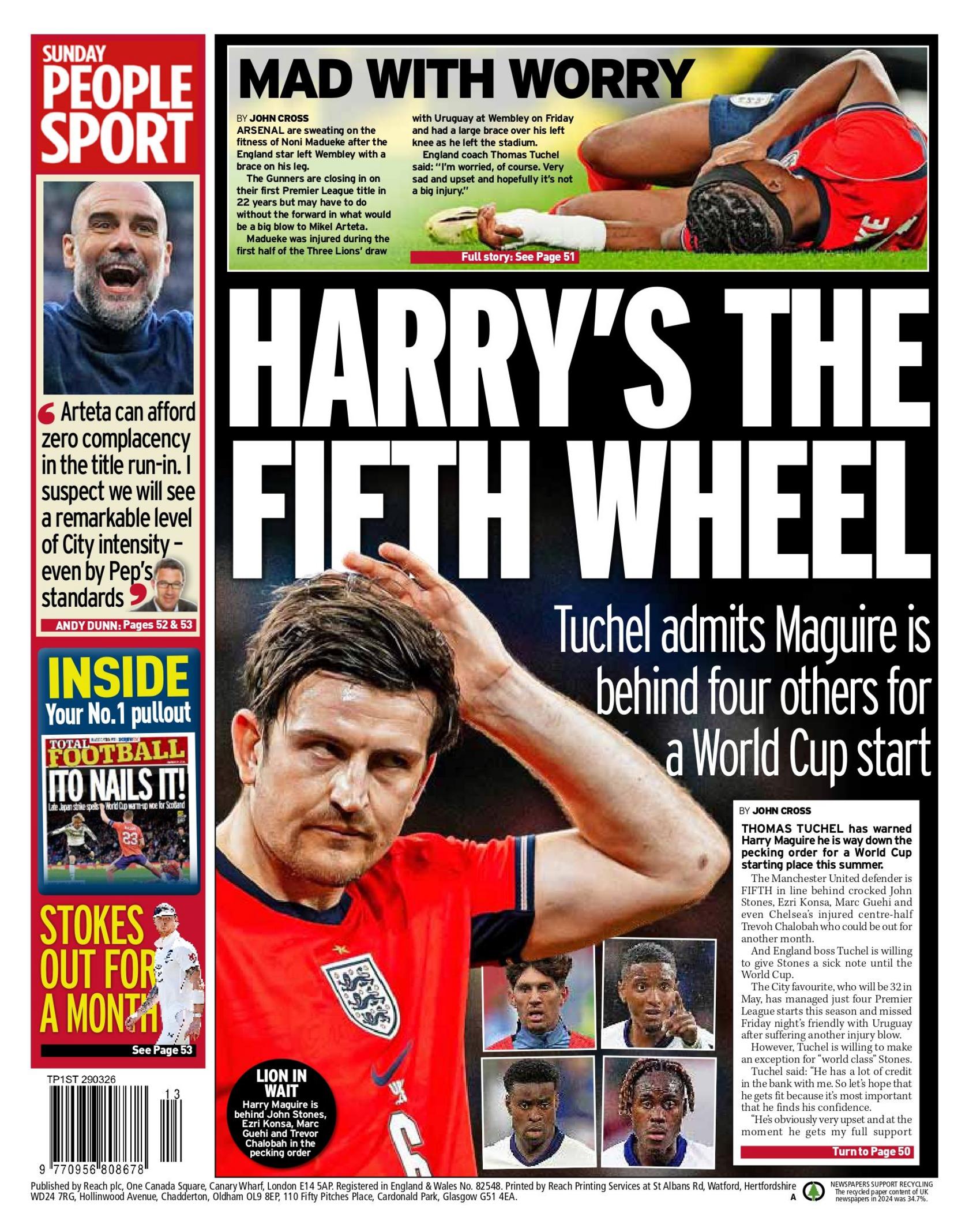 Sunday People back page