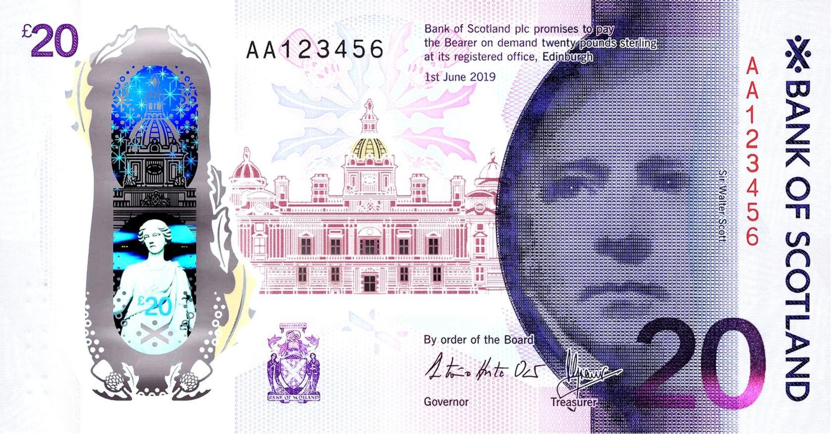 The front of the new £20 note