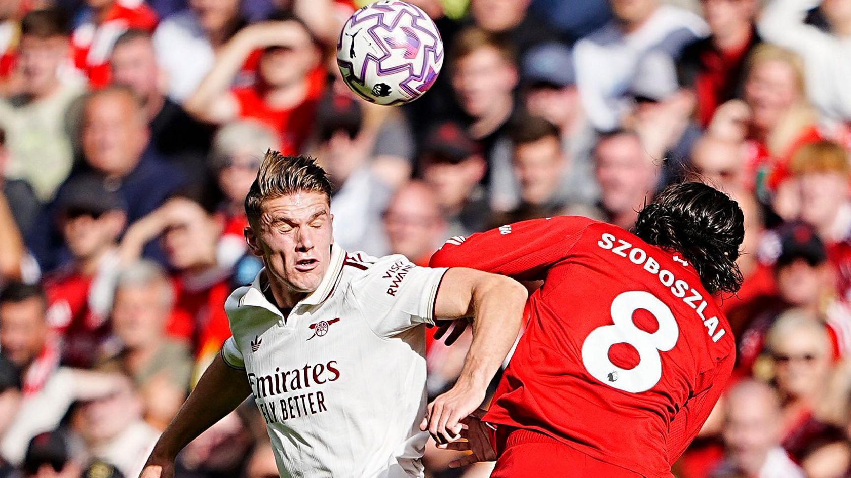 Arsenal's caller £64m striker Viktor Gyokeres was disappointment successful nan conclusion by Liverpool astatine Anfield