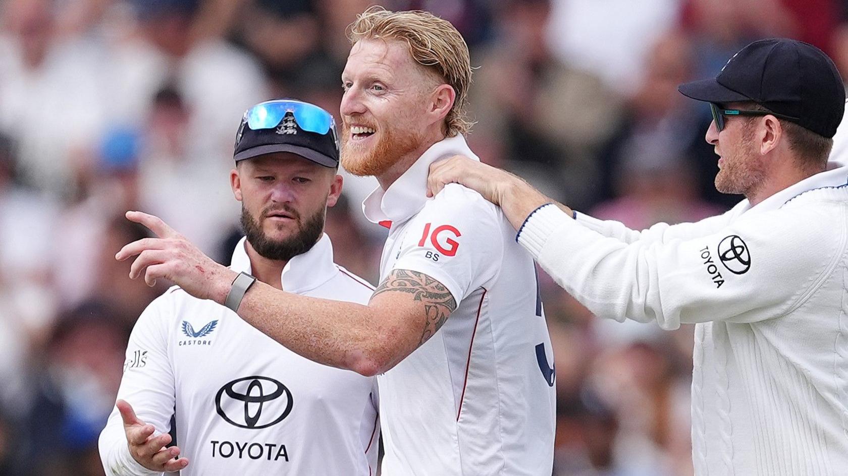 Ben Stokes celebrates a wicket