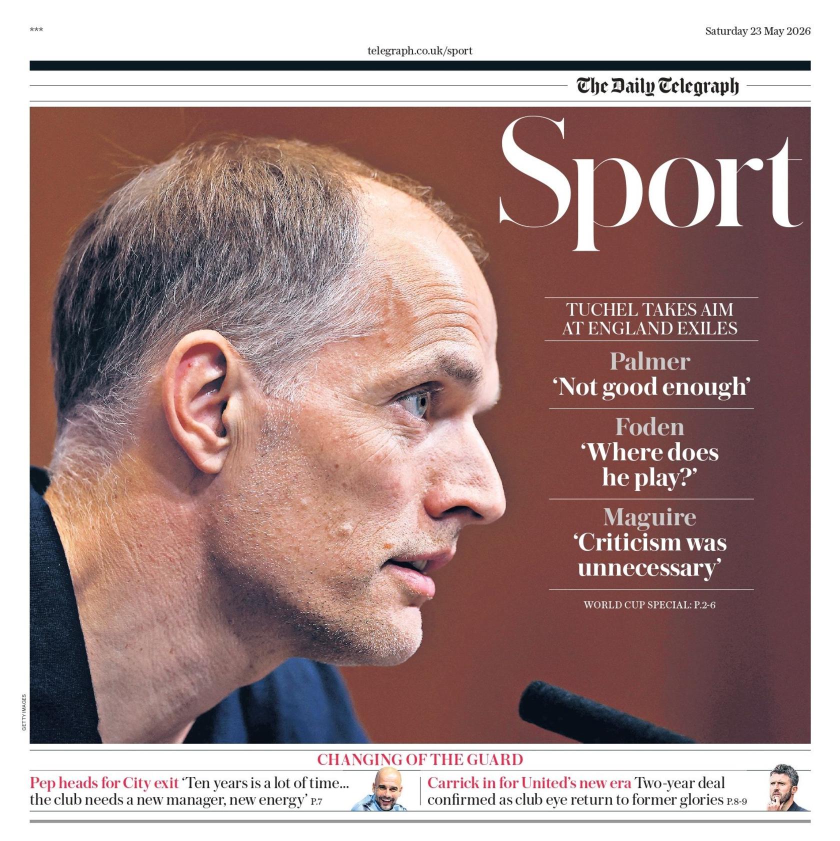 Daily Telegraph sports section