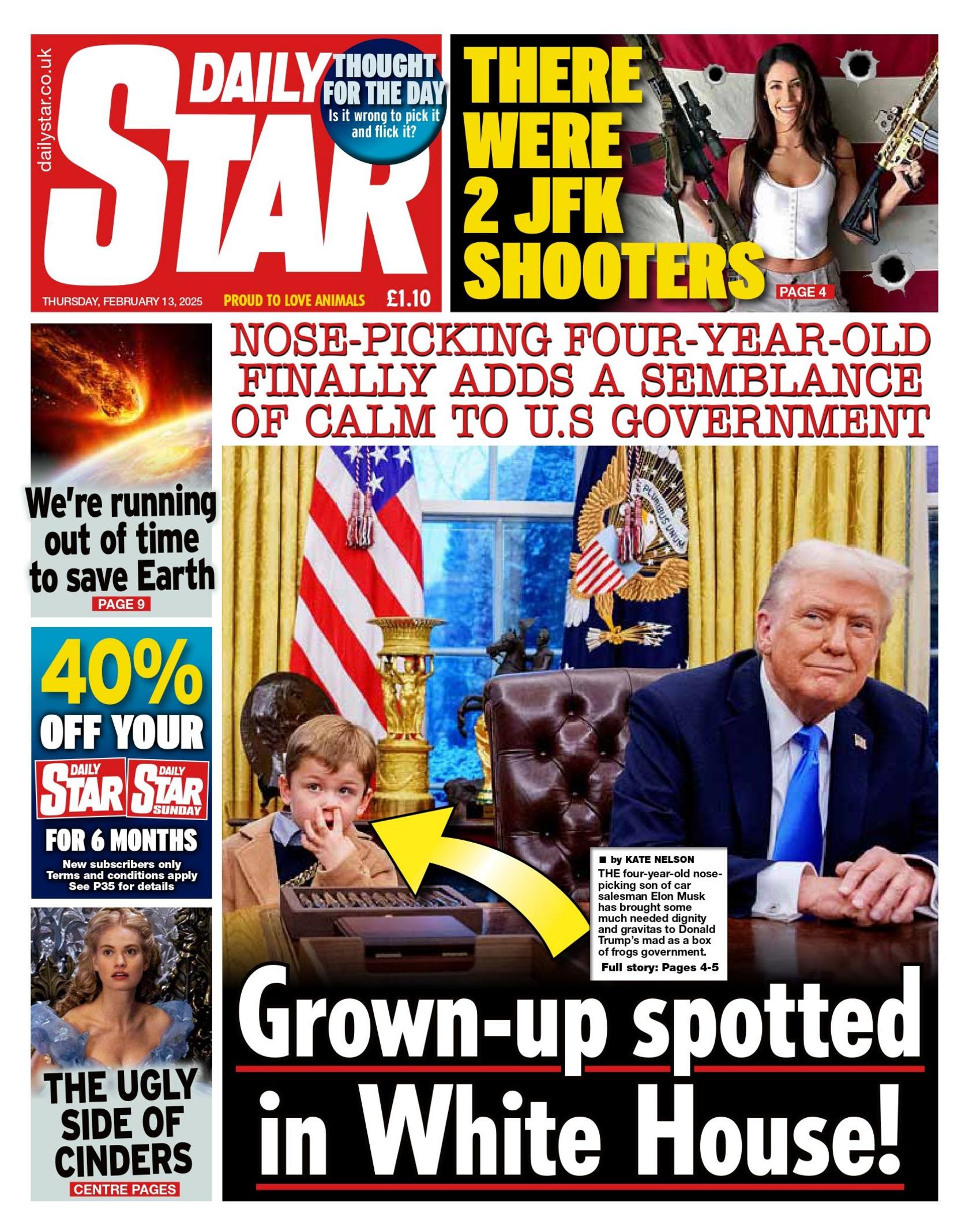 Daily Star front page