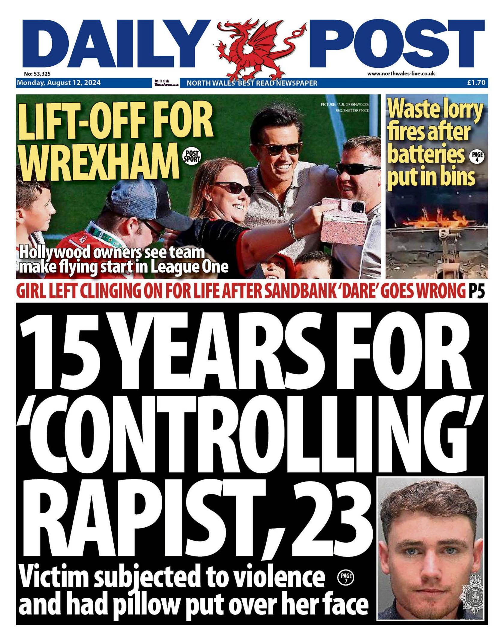 Front page of the Daily Post