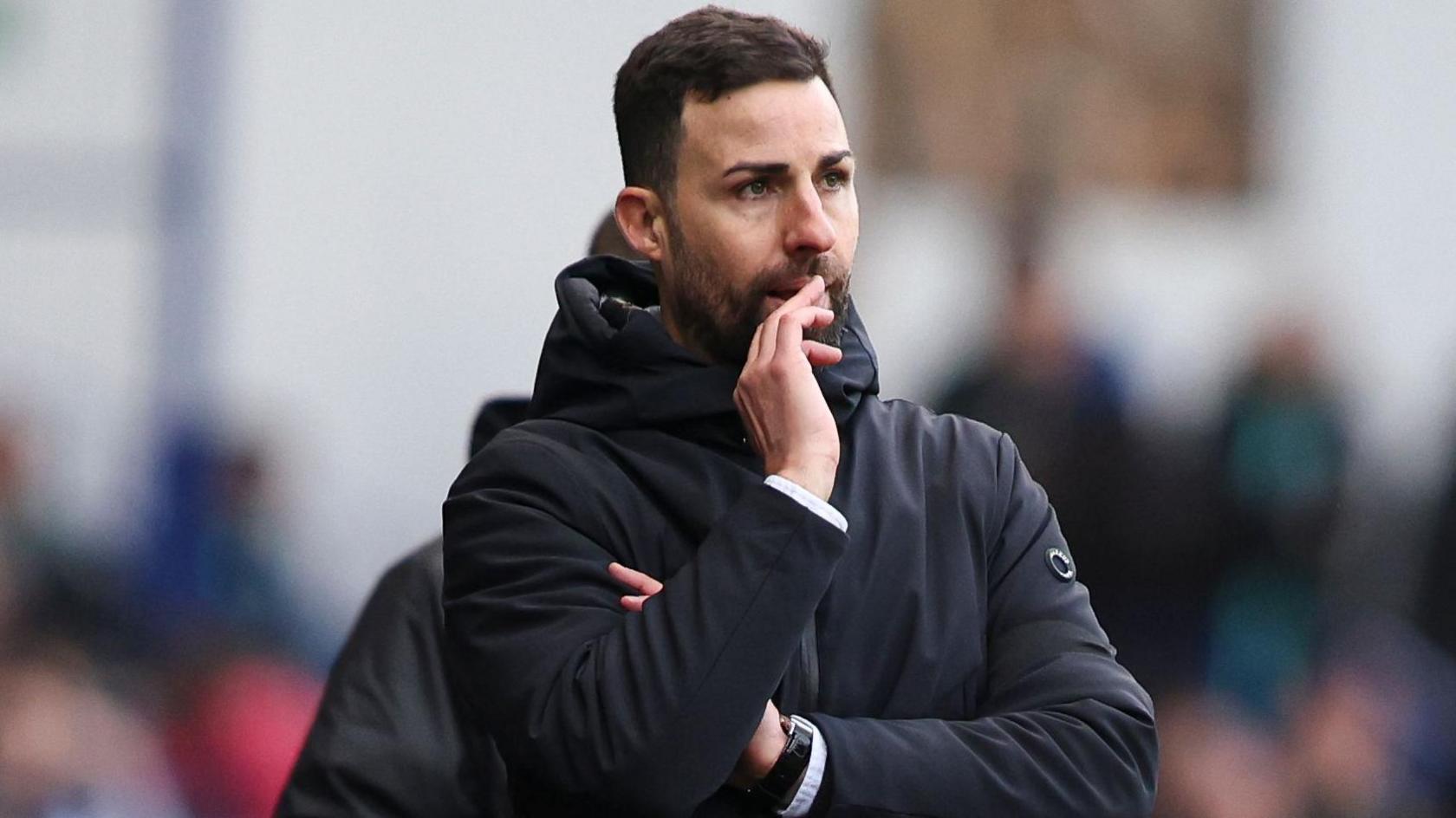 Narcis Pelach looks downcast during Stoke's Boxing Day defeat by Leeds United