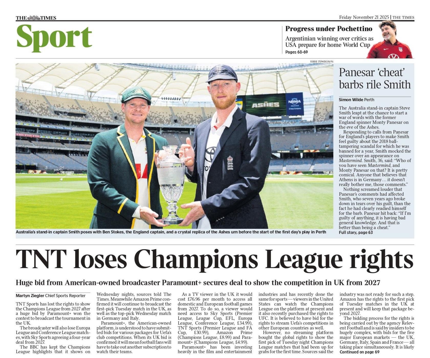 Times sports section