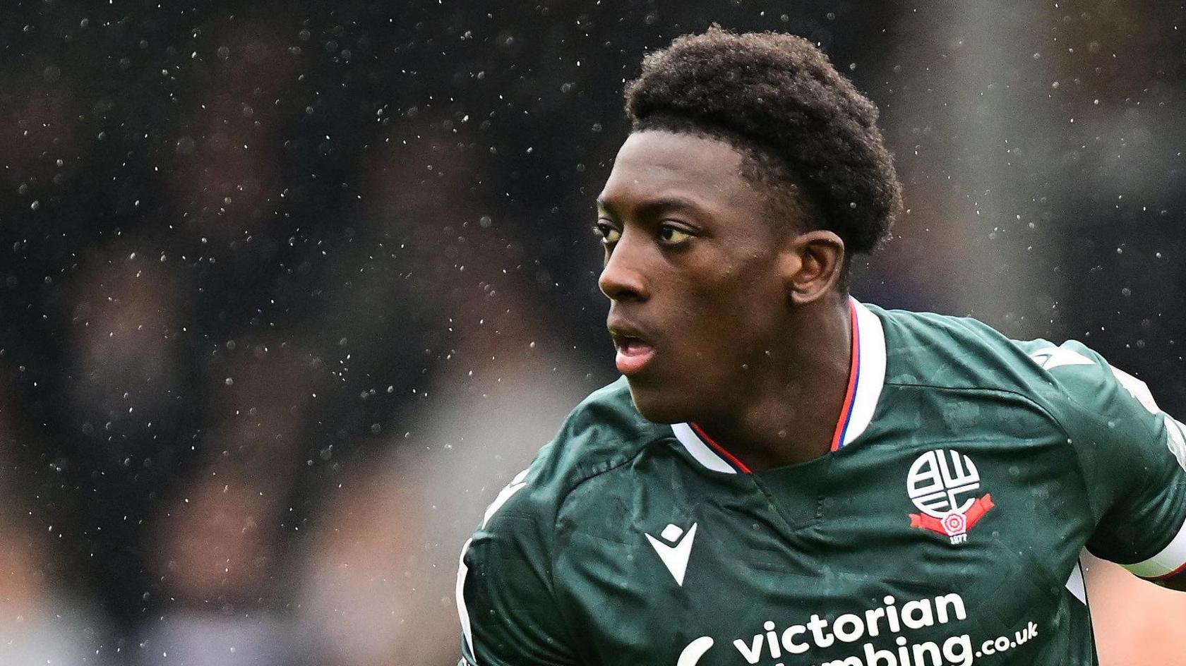 David Abimbola in action for Bolton Wanderers last season