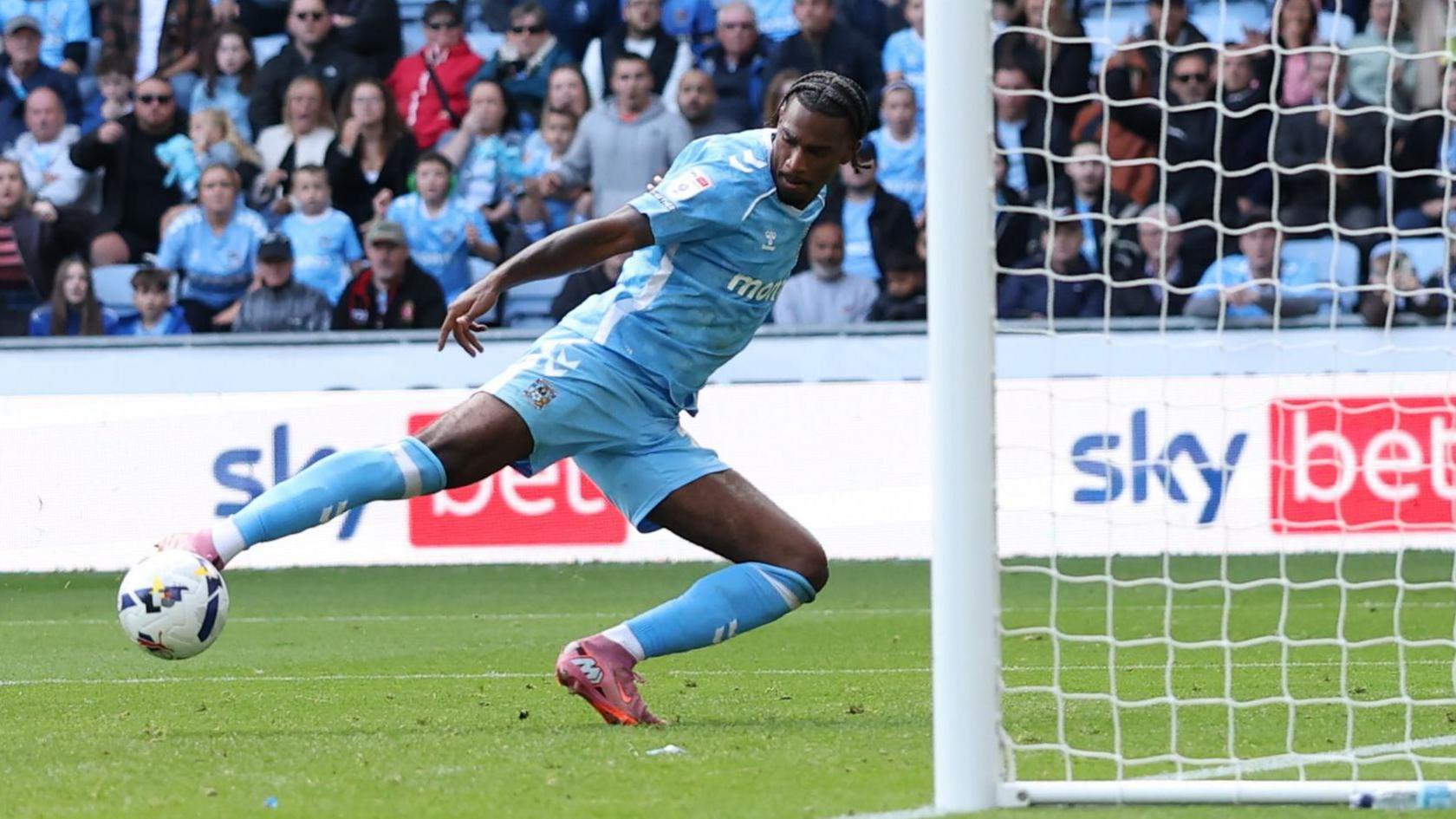 Haji Wright strikes into an empty net for Coventry City