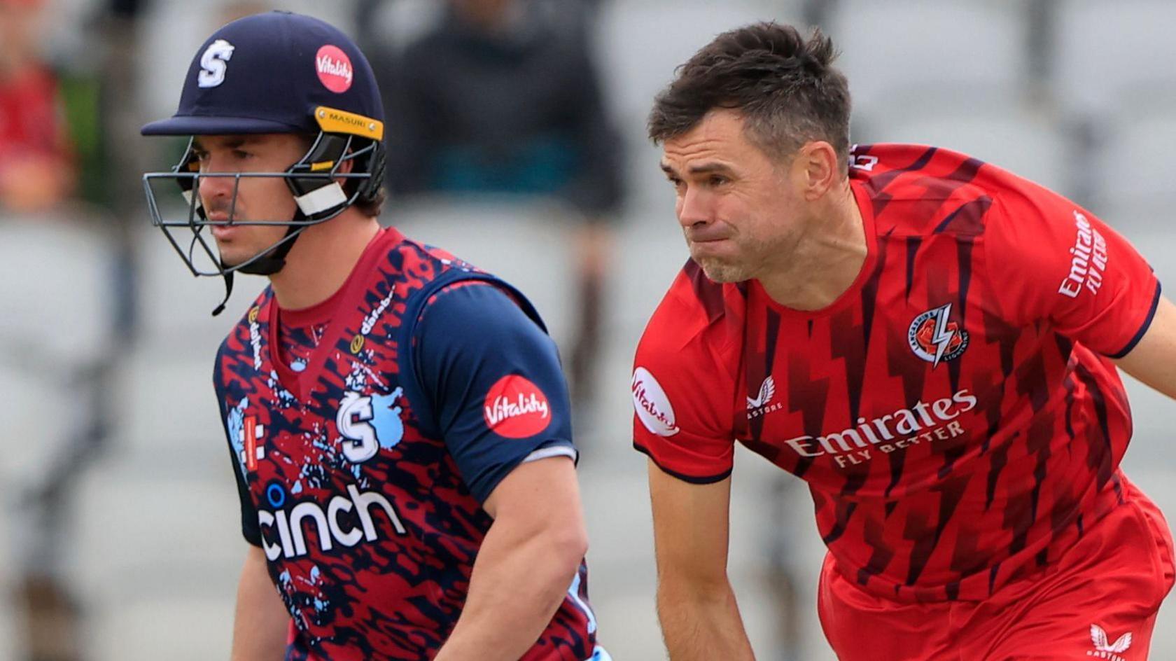 James Anderson has seven wickets in three T20 Blast games