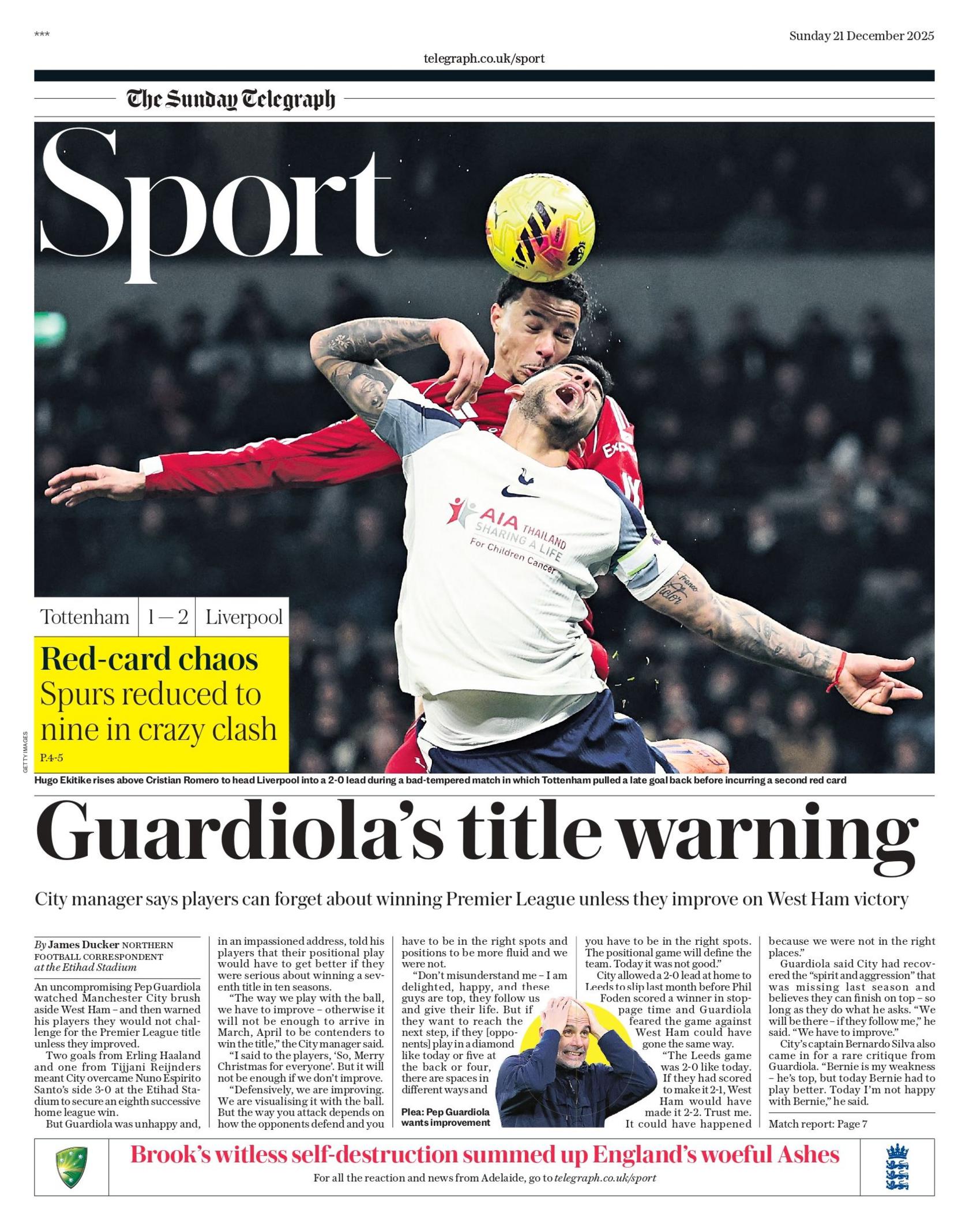 Telegraph sport section