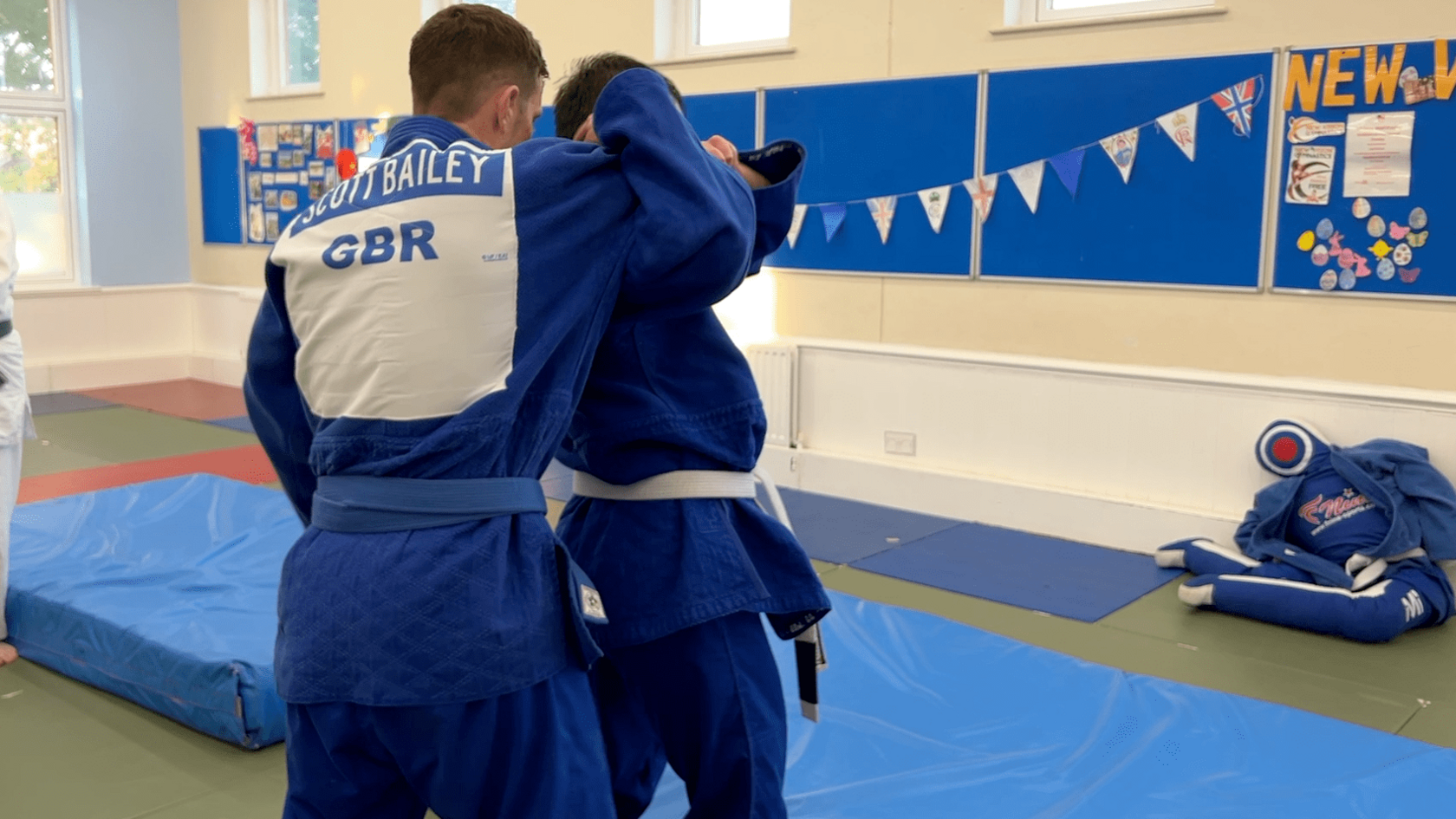 Mr Bailey taking part in judo 