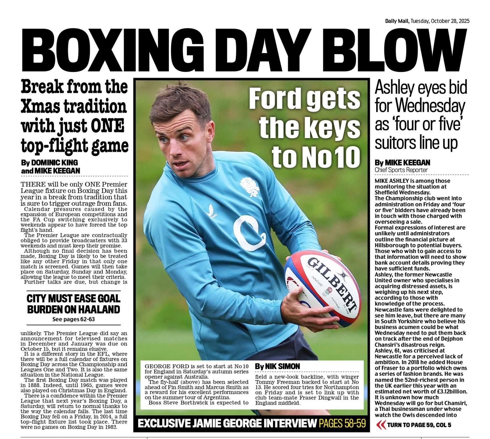Mail back page
