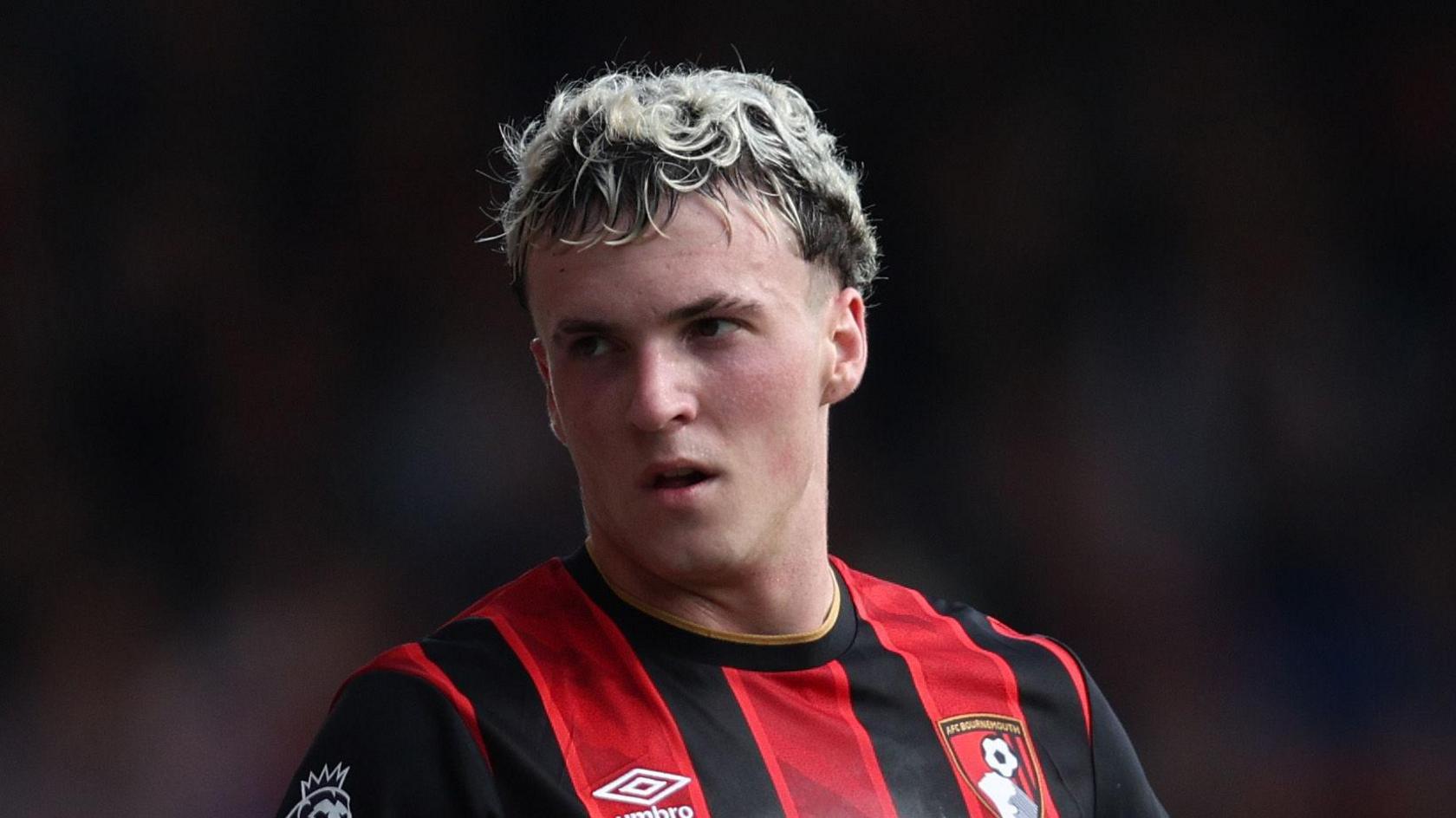 Alex Jimenez looks on during a Bournemouth match