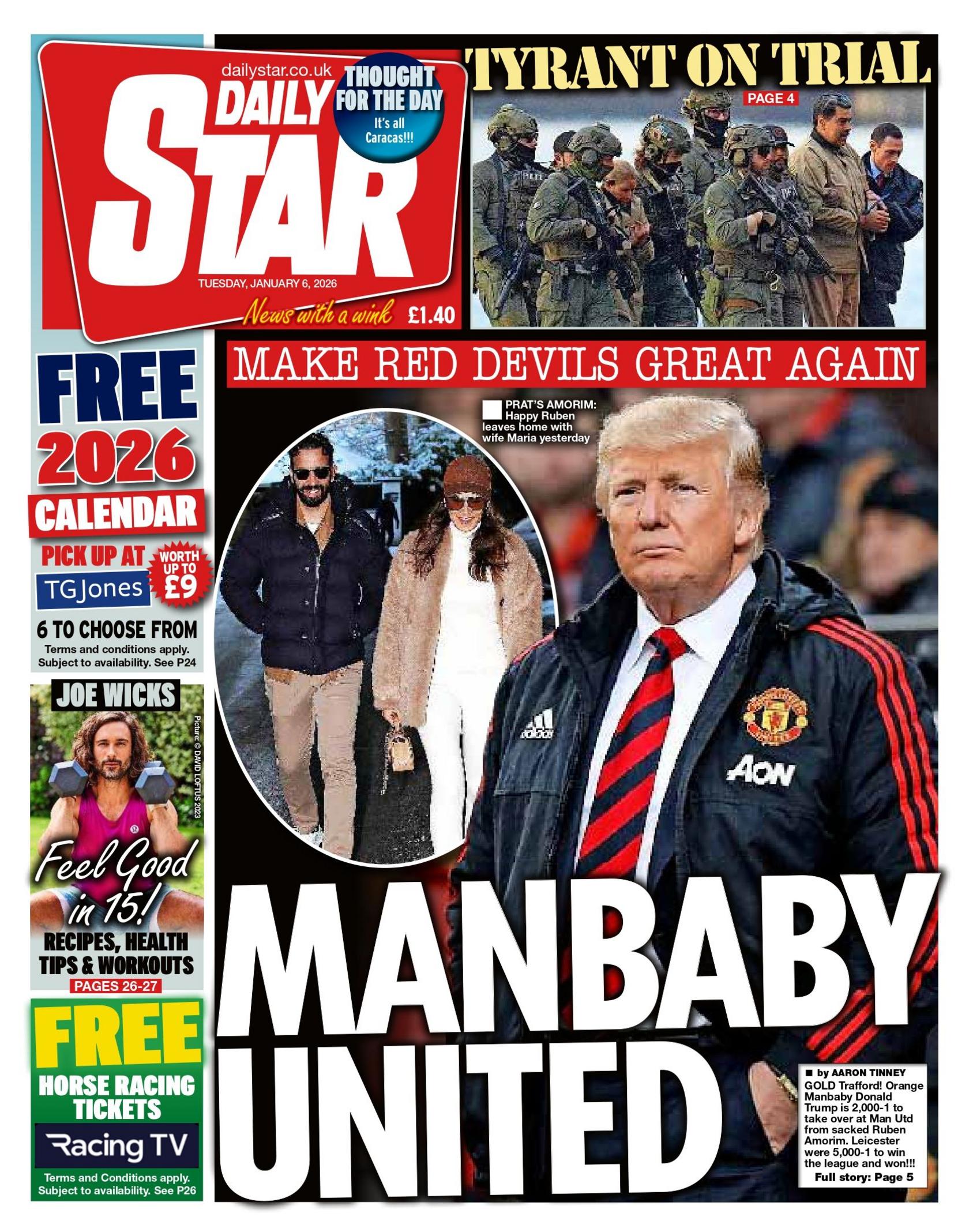 "Burra të bashkuar" është titulli kryesor në faqen e parë të Daily Star.