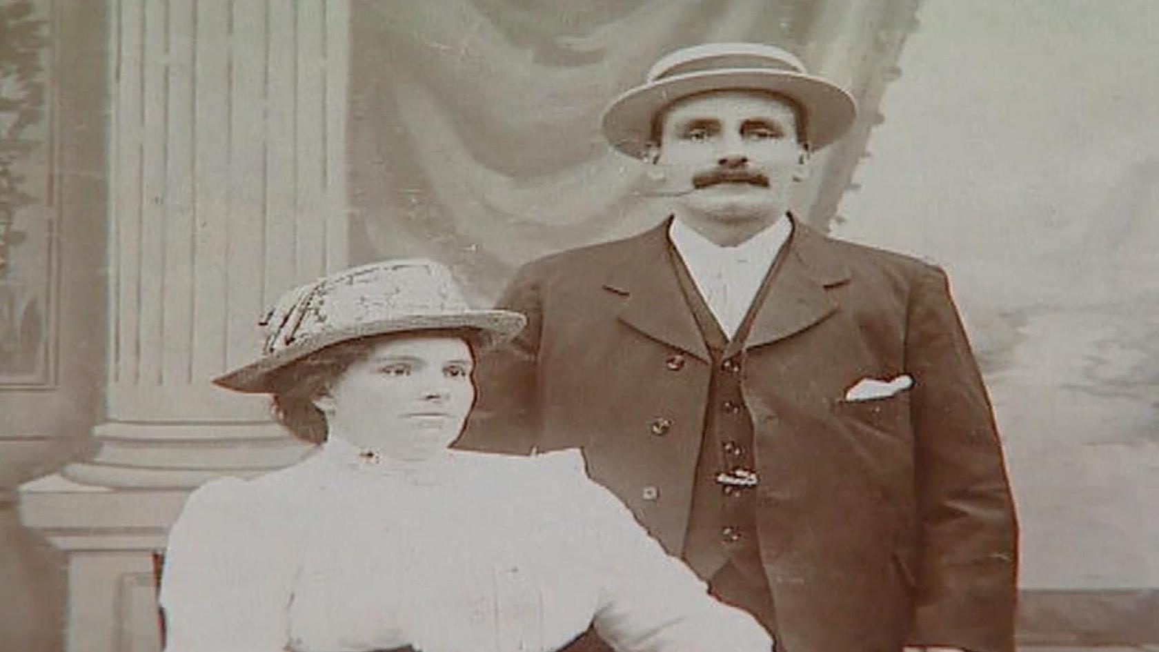 Capten William Terretta a'i wraig Margaret 