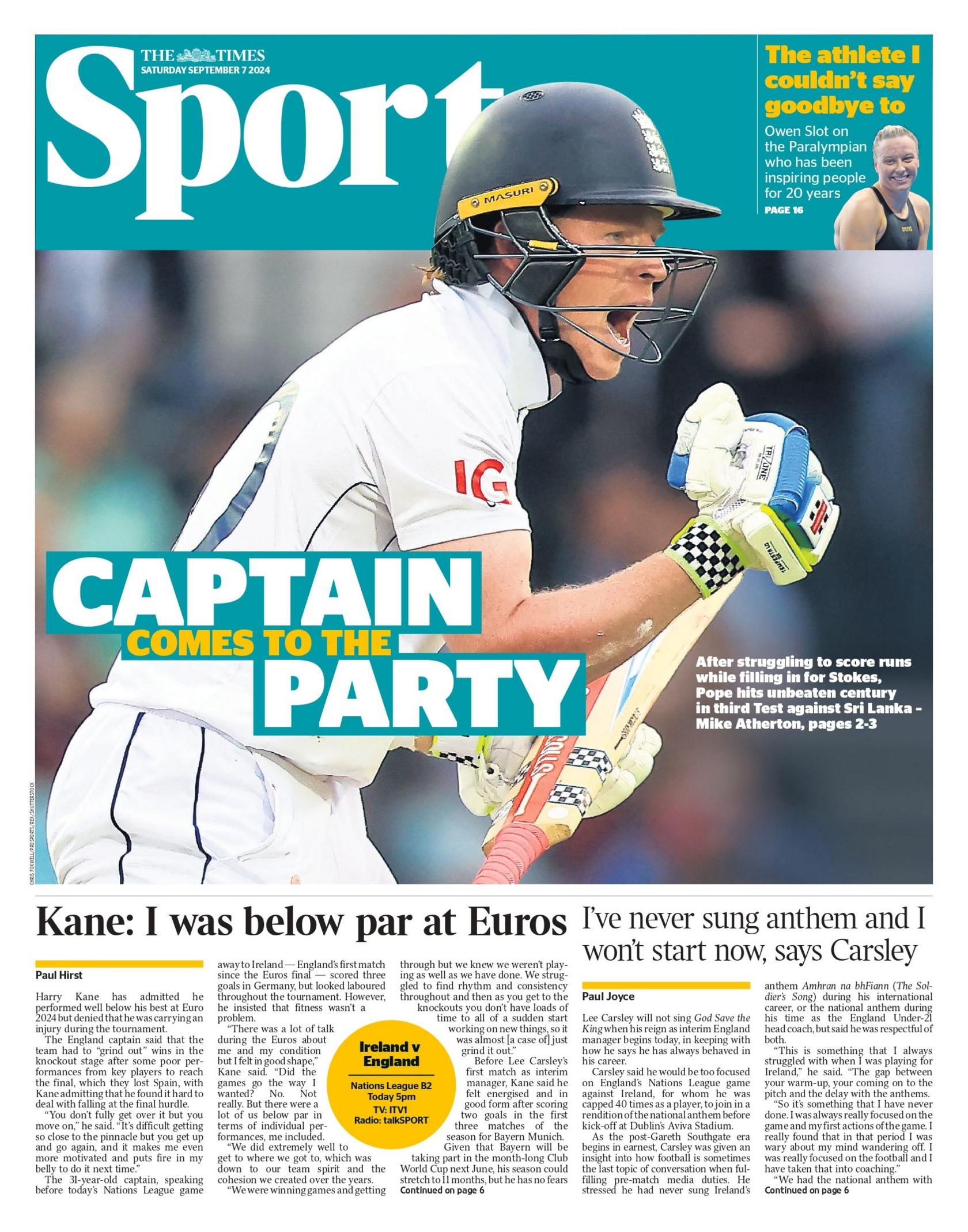 Times back page