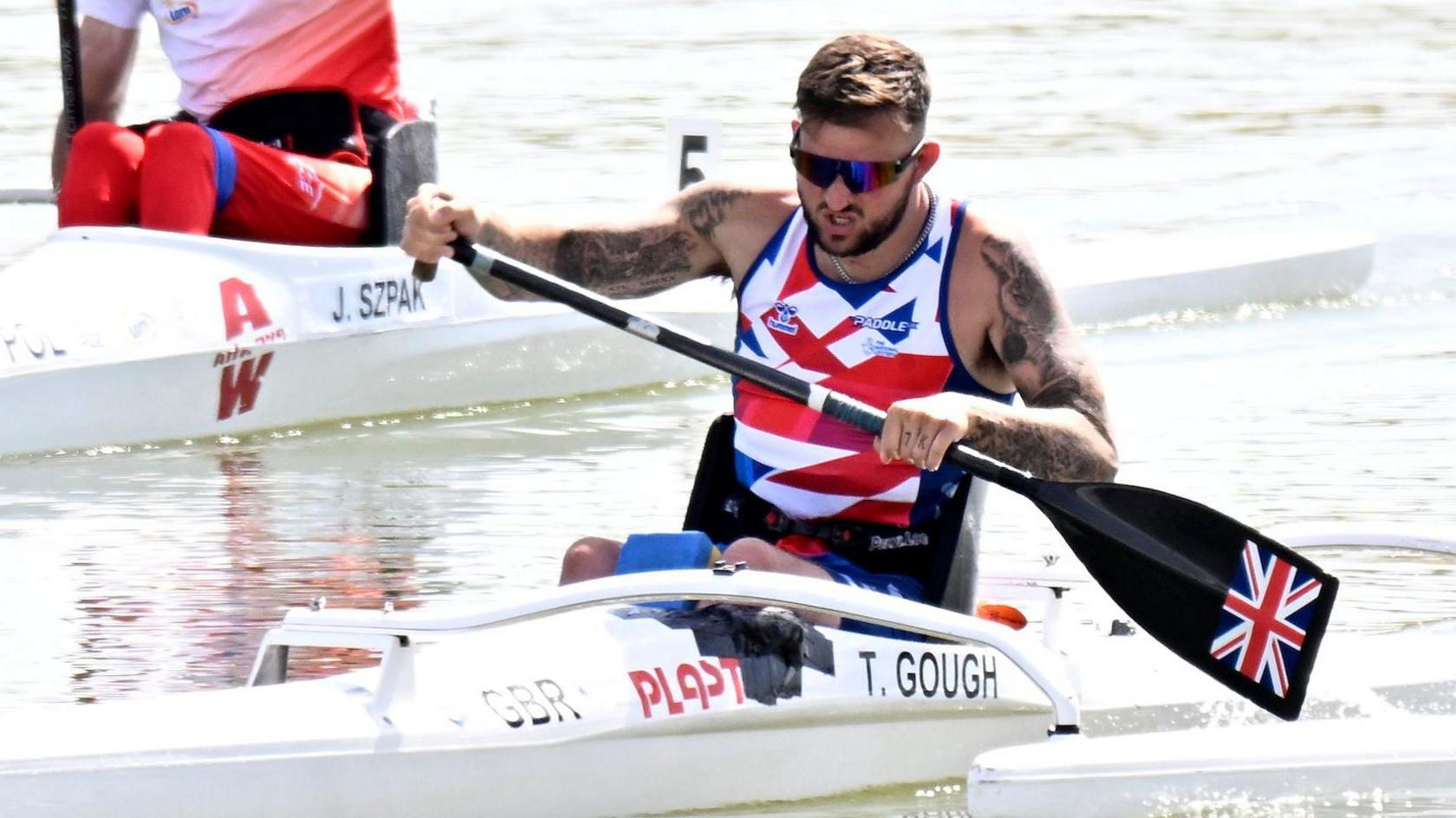 Taylor Gough competing at the European Championship