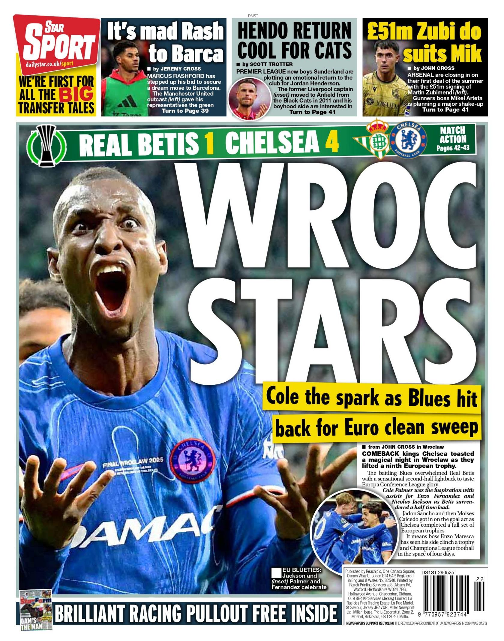 Daily Star back page
