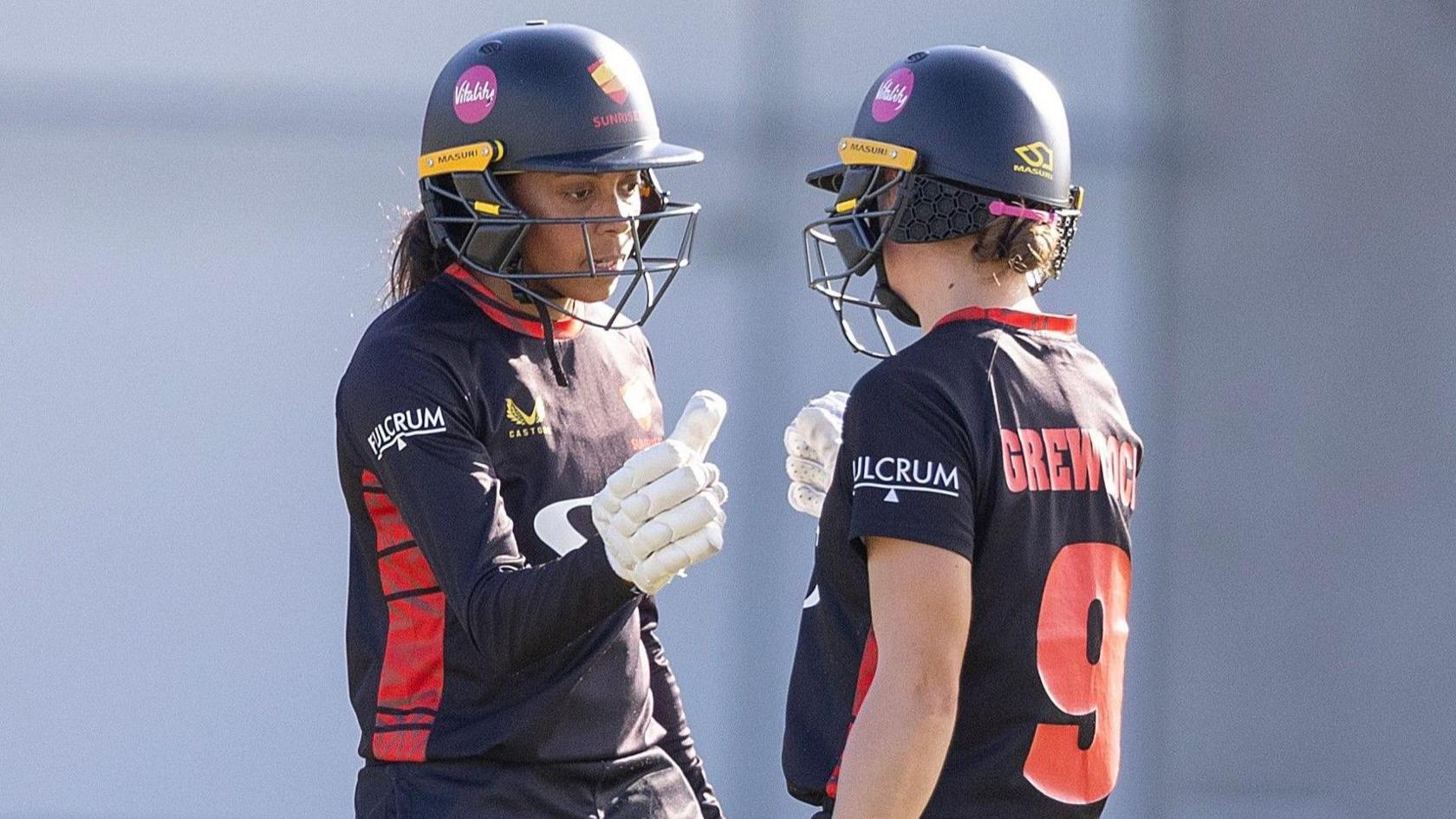 Sunrisers' Cordelia Griffith (L) and Jodi Grewcock