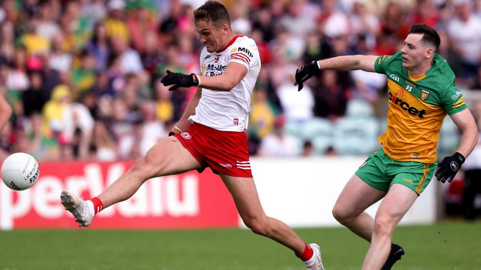 Conn Kilpatrick fires a score in last summer's All-Ireland Preliminary quarter-final win over Donegal at Ballybofey