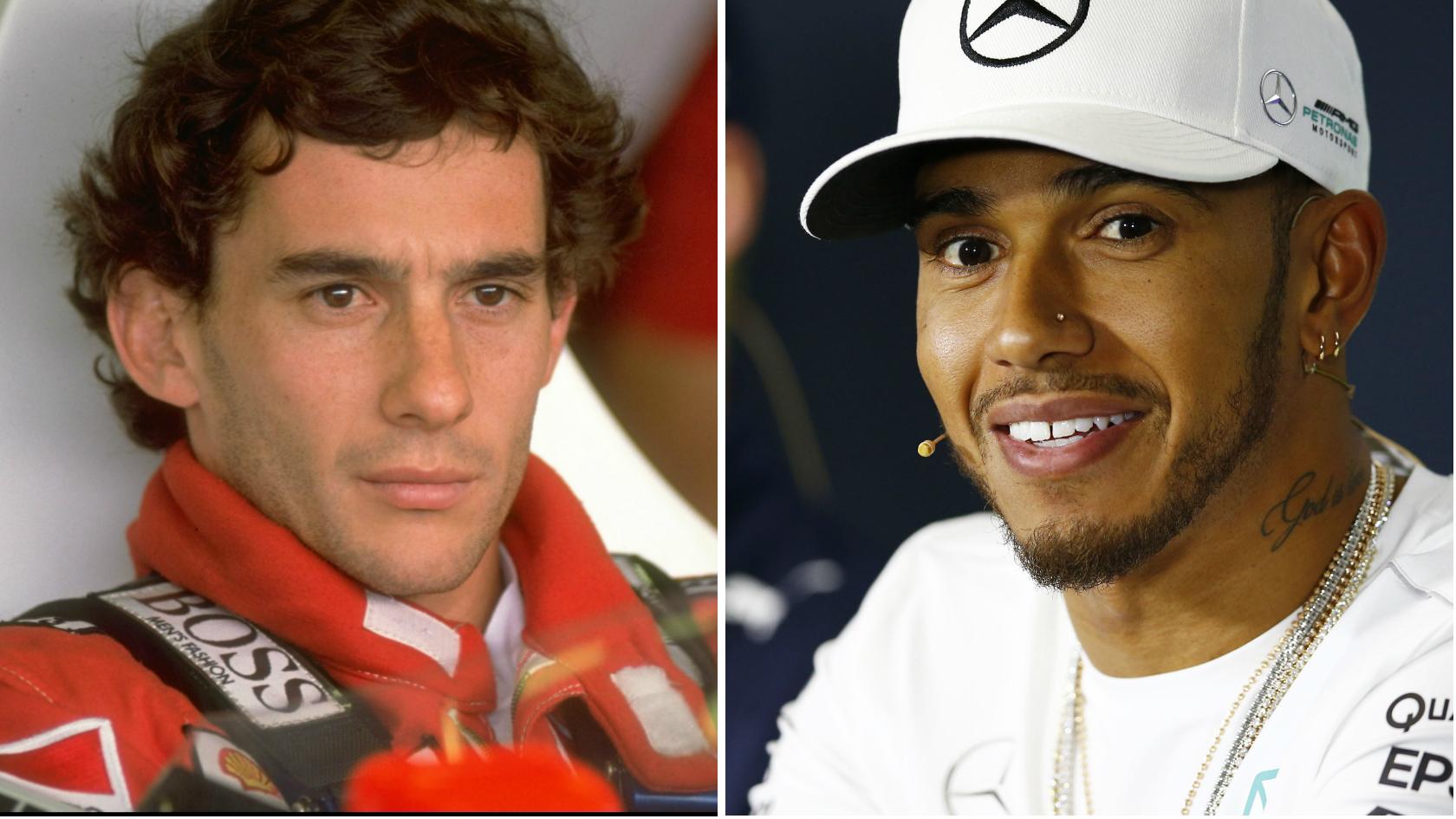 Ayrton Senna and Lewis Hamilton