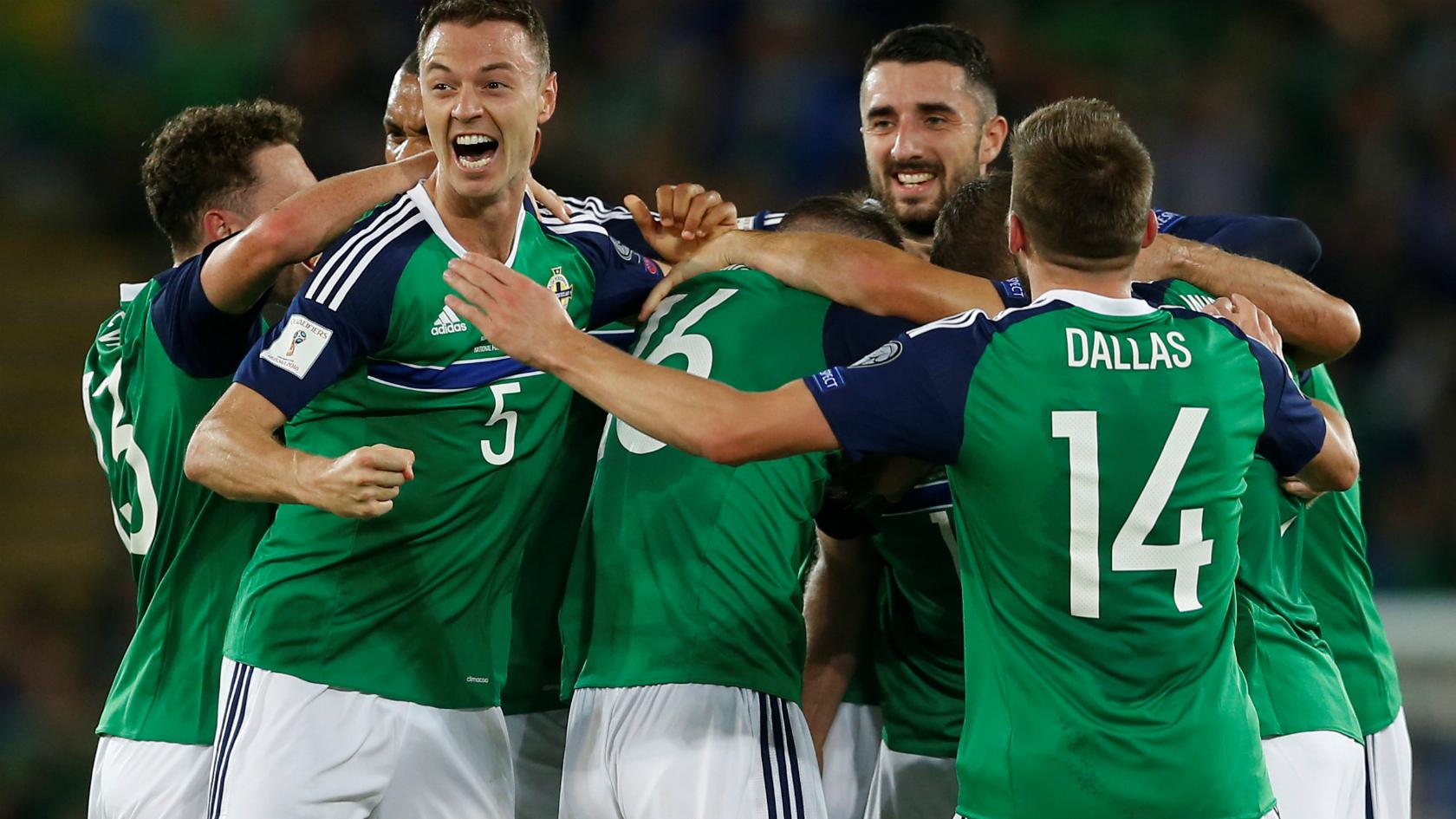 Northern Ireland celebrate scoring