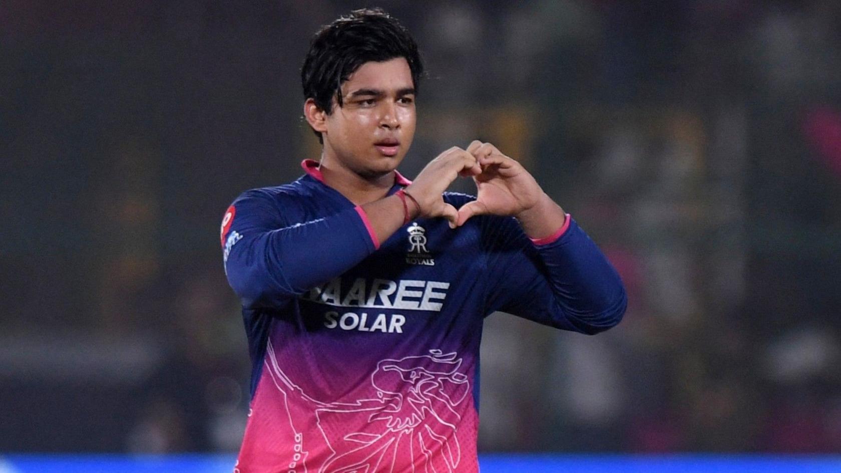 Vaibhav Sooryavanshi celebrates a century against Sunrisers