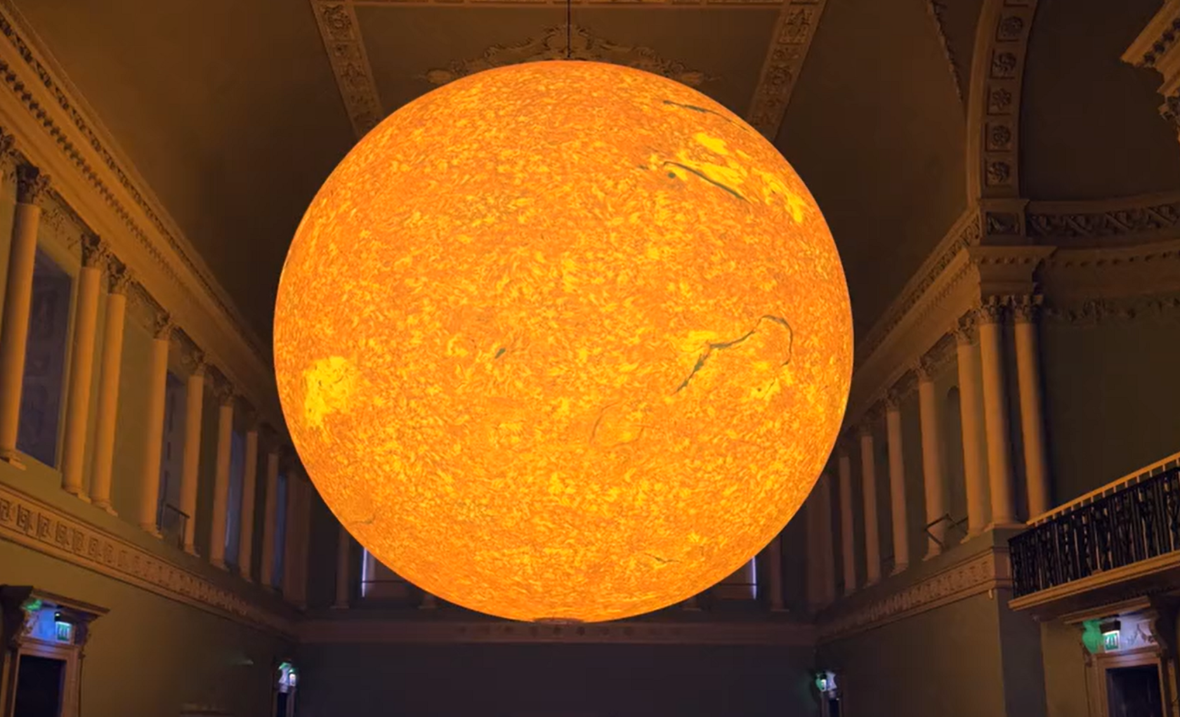 A giant sculpture of the sun