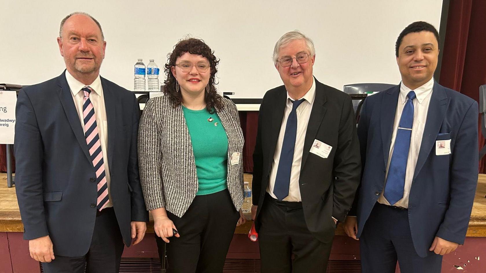 Cefin Campbell, Tessa Marshall, Mark Drakeford a James Hambling