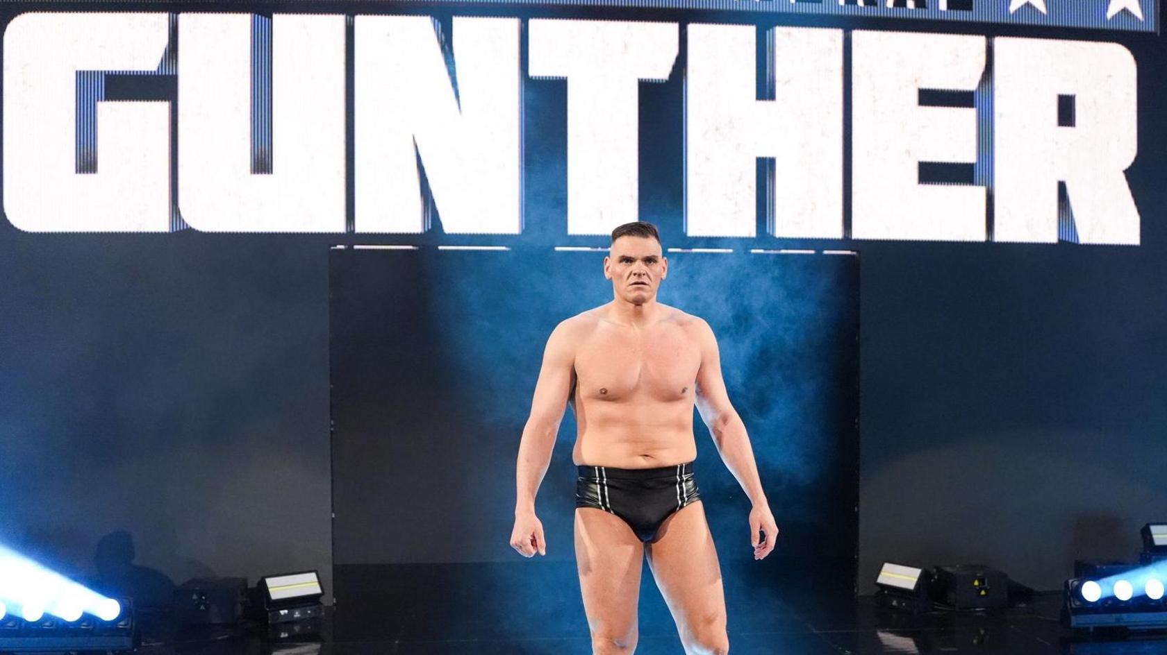 Gunther prepares to enter the ring at Monday Night Raw in March 2026