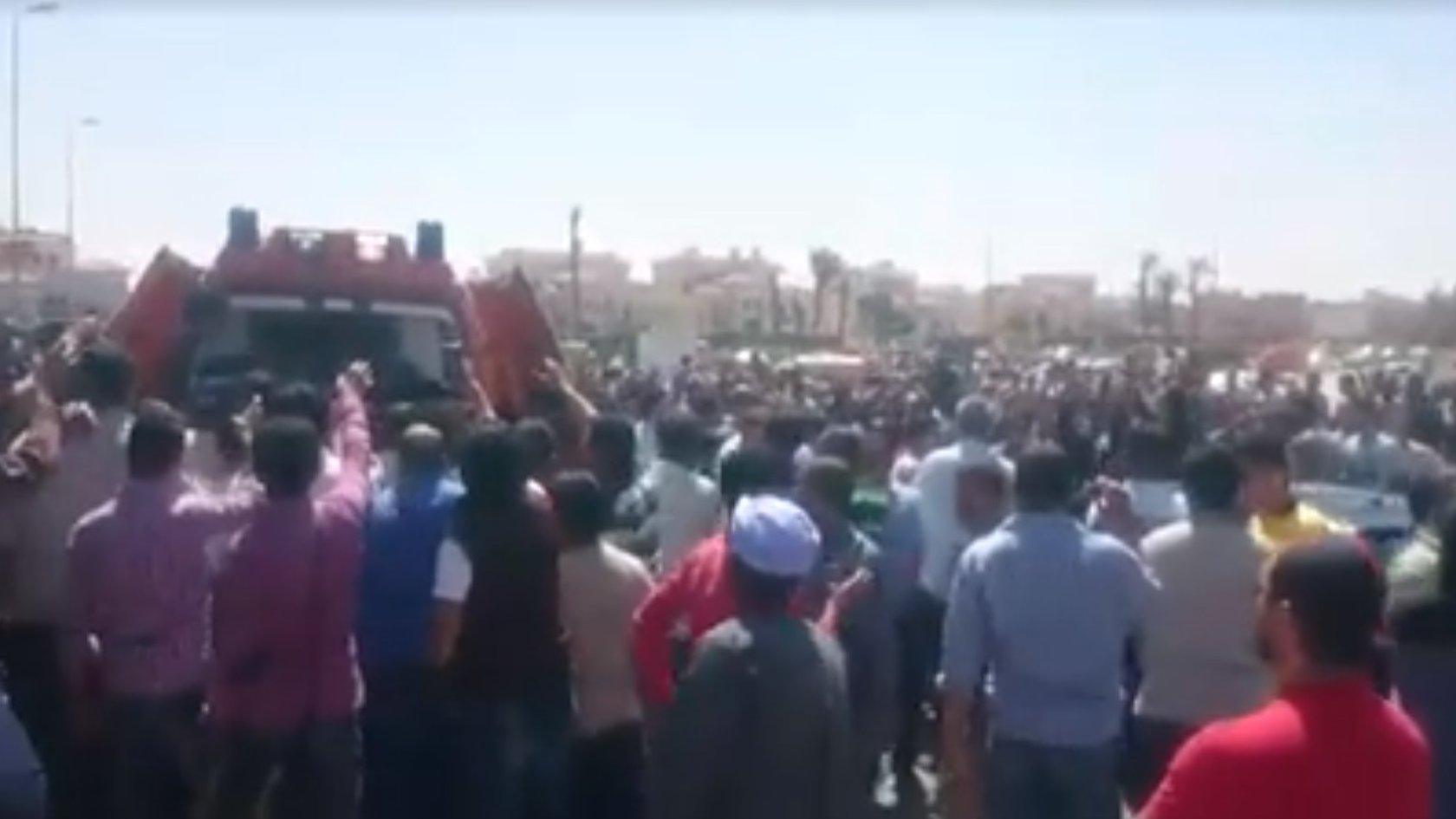 Screengrab of video showing protest in Rehab on 19 April 2016