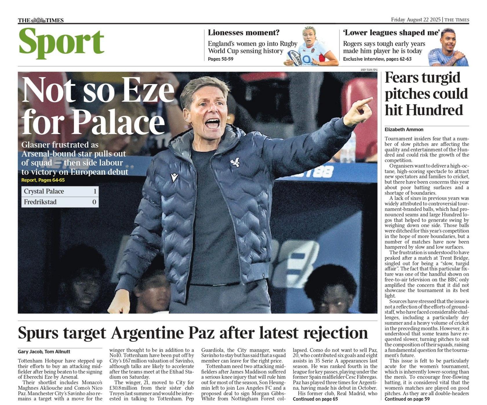 Times back page 