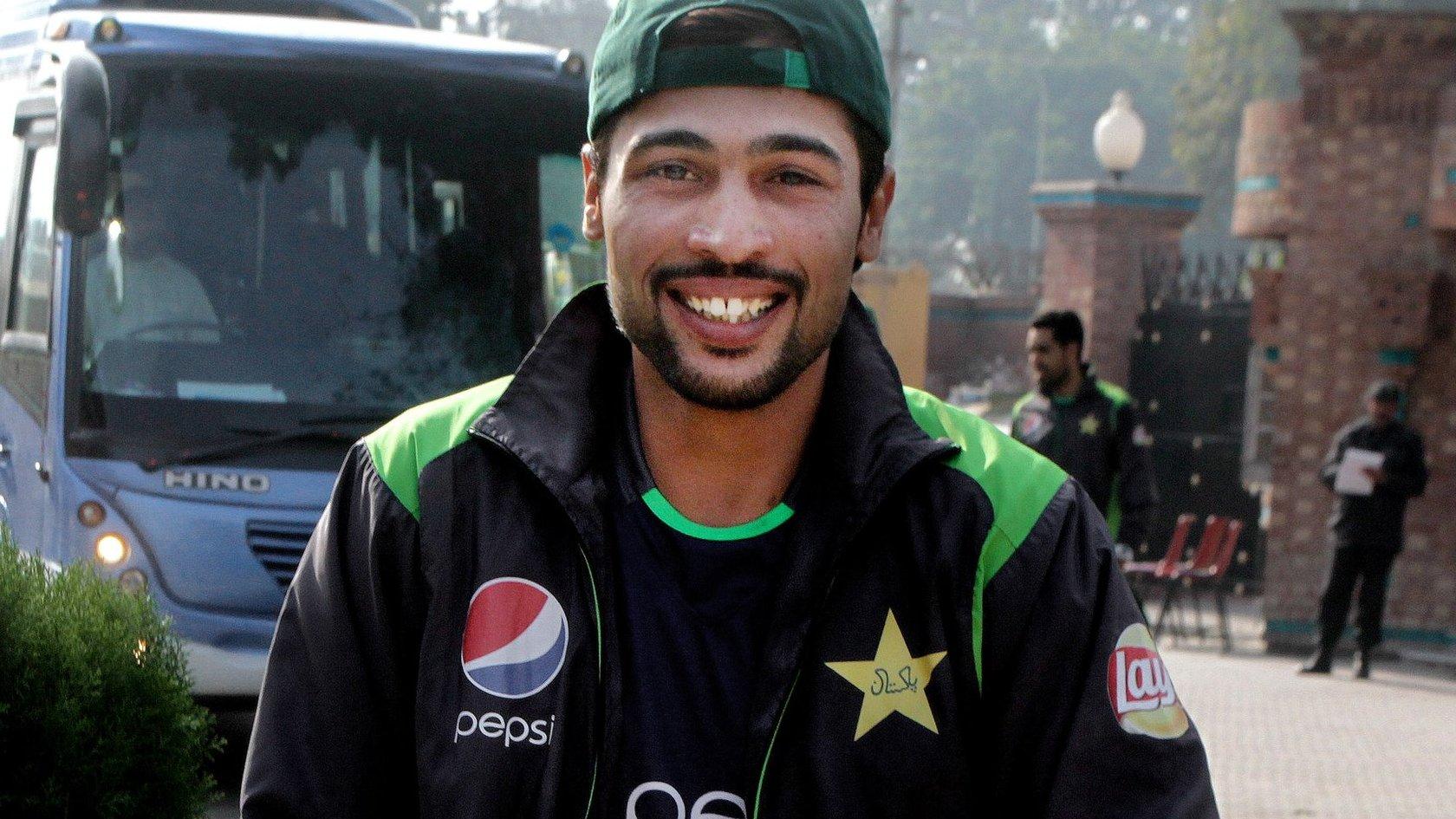 Pakistan fast bowler Mohammad Amir at last month's training camp in Lahore