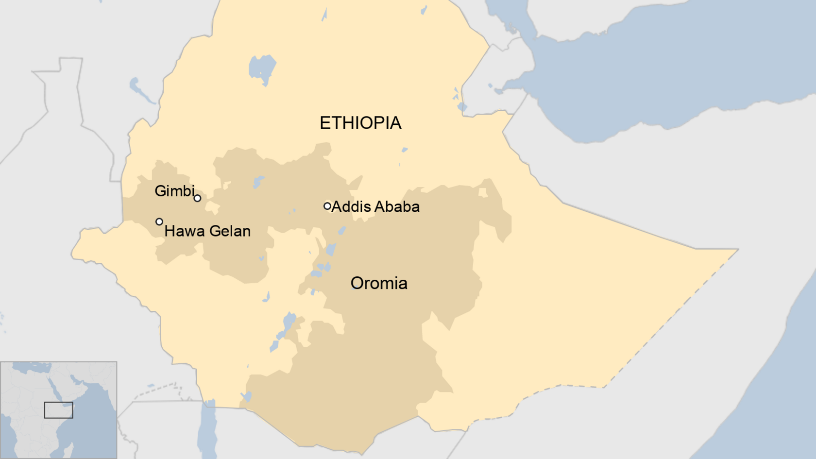 Map of Ethiopia