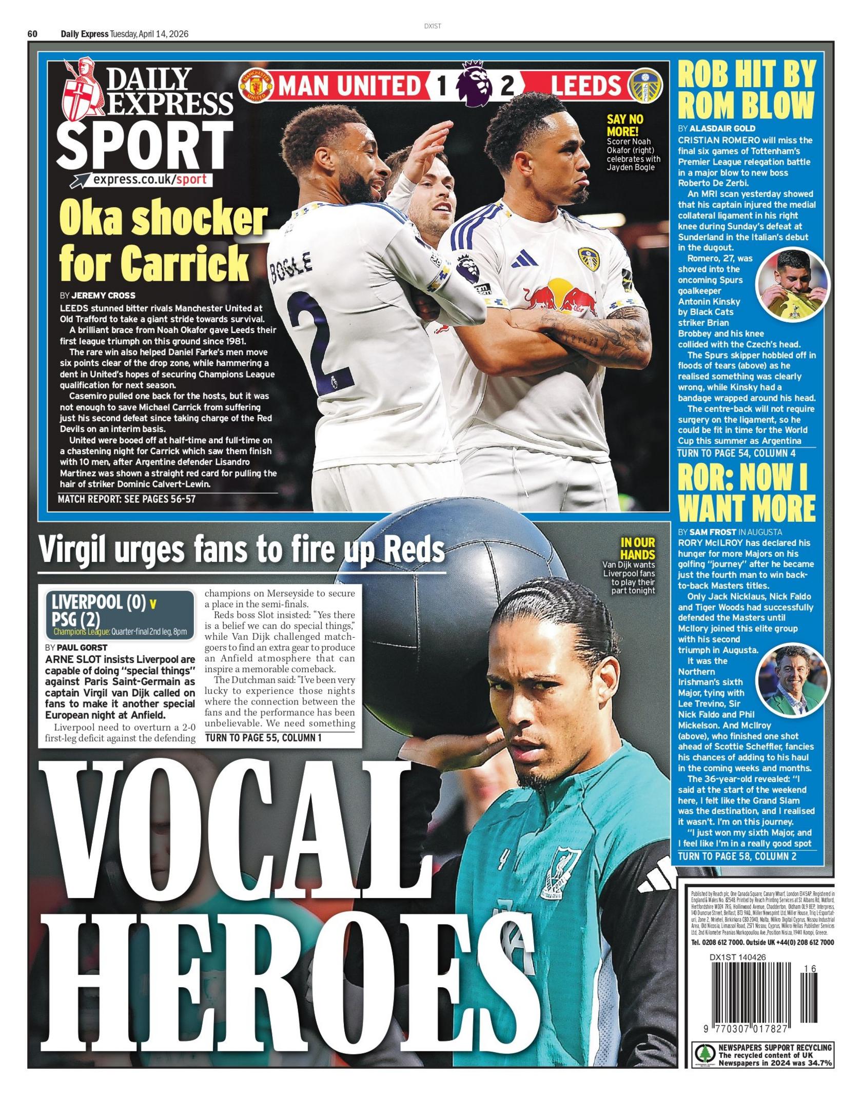 Express back page