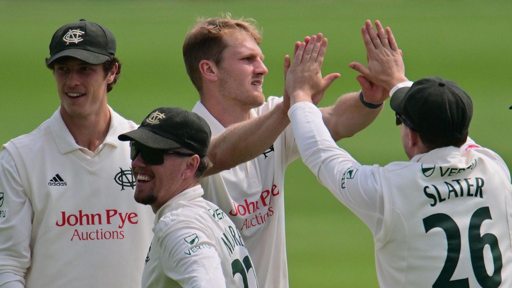 Dillon Pennington takes a wicket