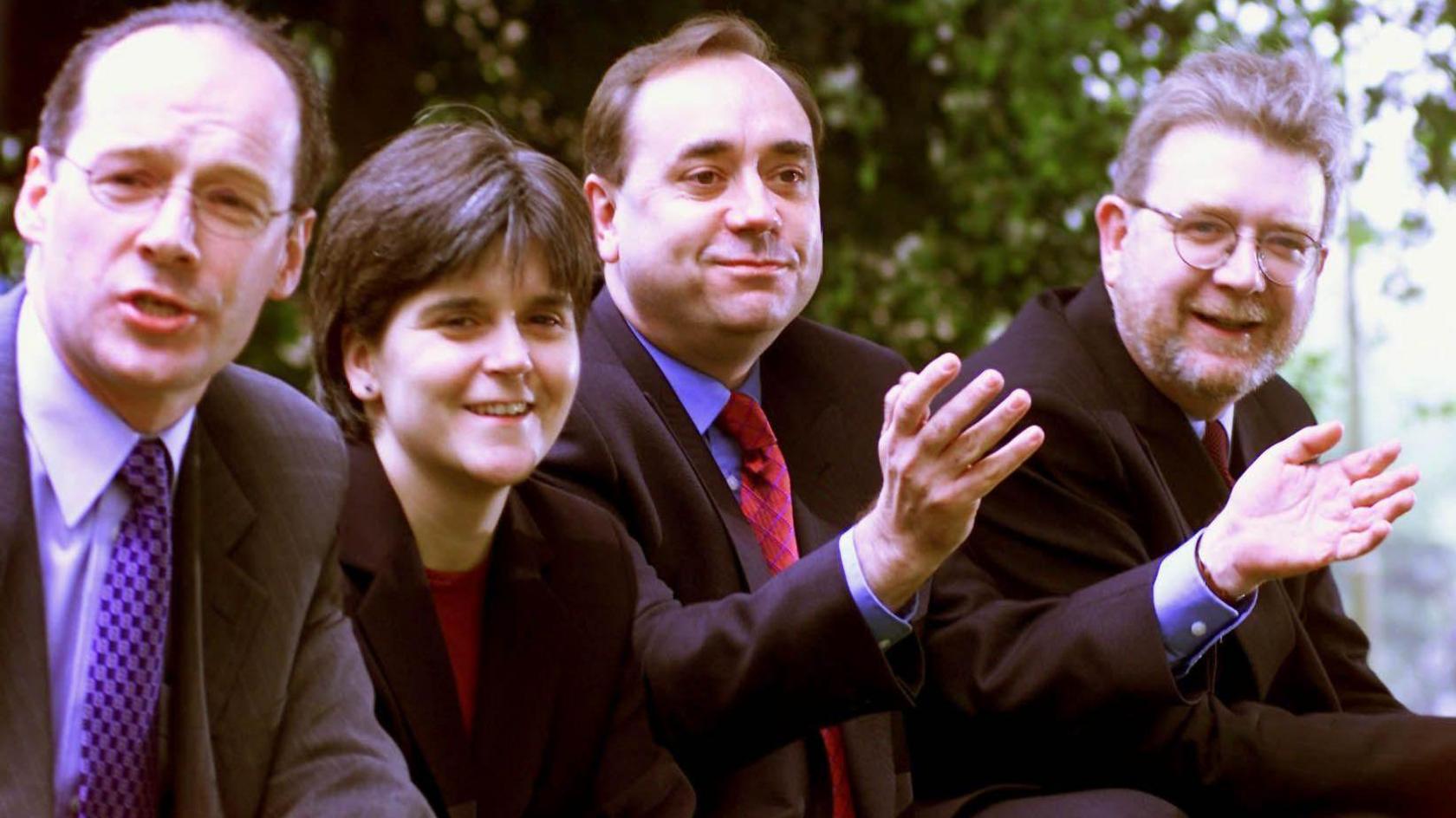 Alex Salmond led his party - and close colleagues John Swinney, Nicola Sturgeon and Michael Russell - into the Scottish Parliament in 1999
