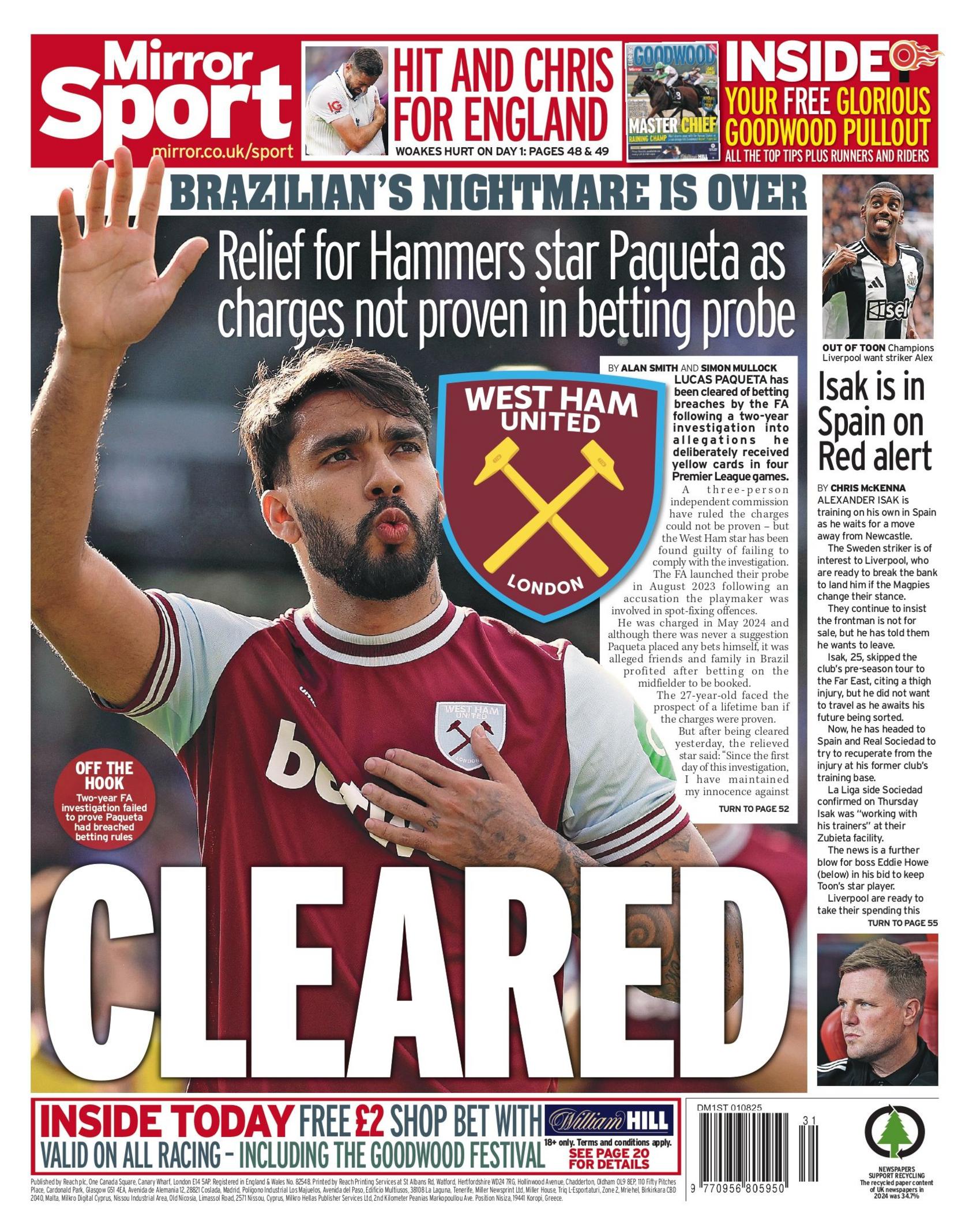 Mirror back page