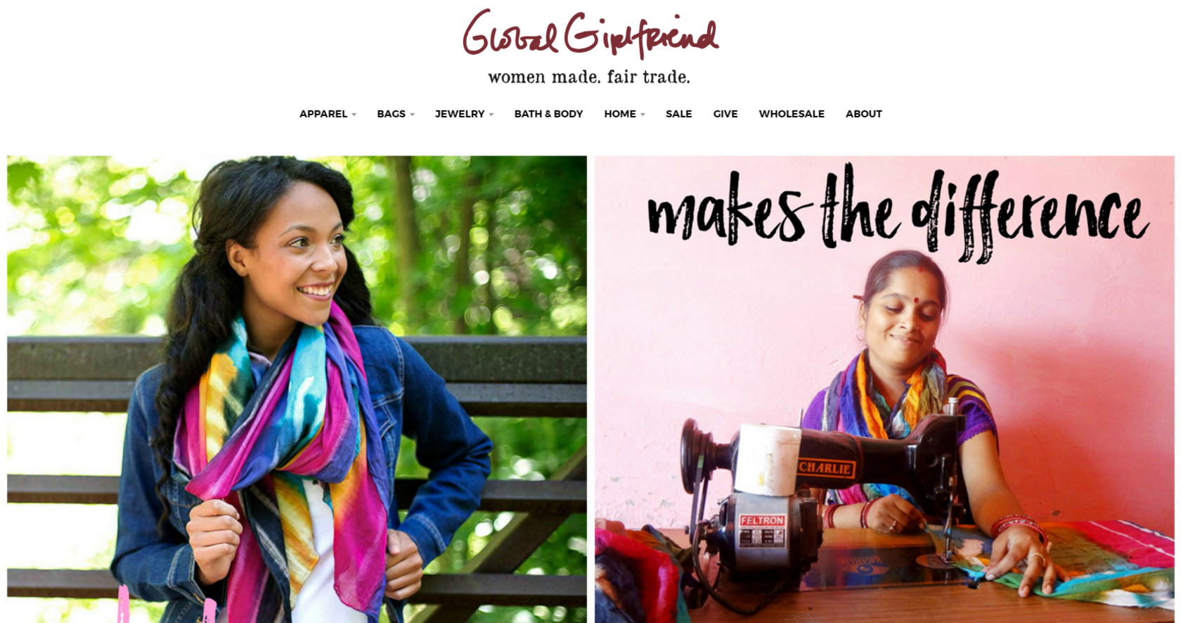 The homepage of globalgirlfriend.com