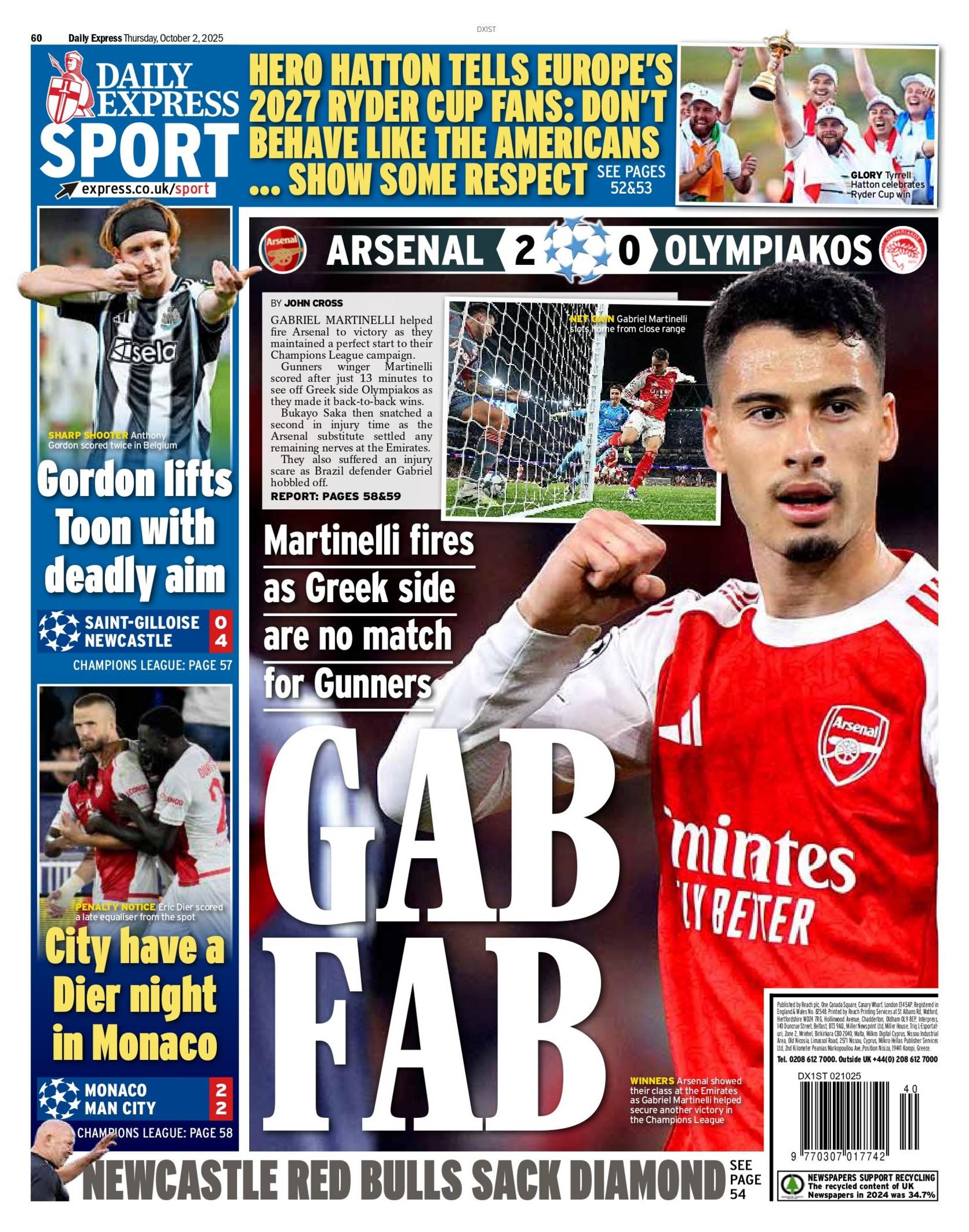 Express back page
