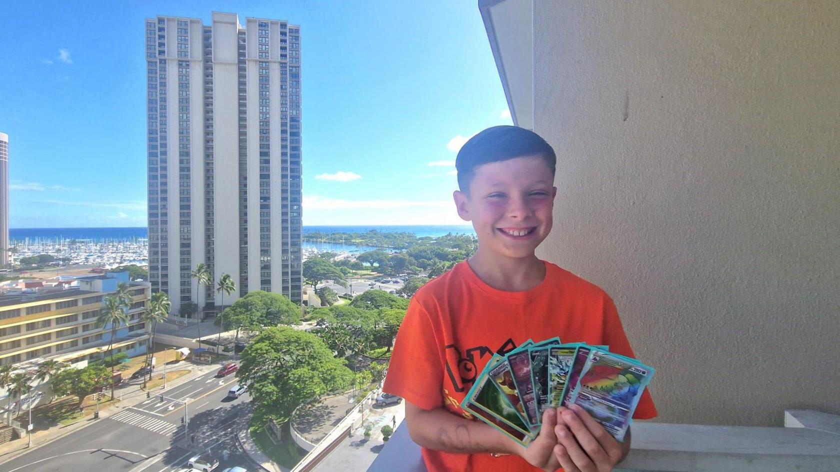 Tommy at his hotel in Hawaii 