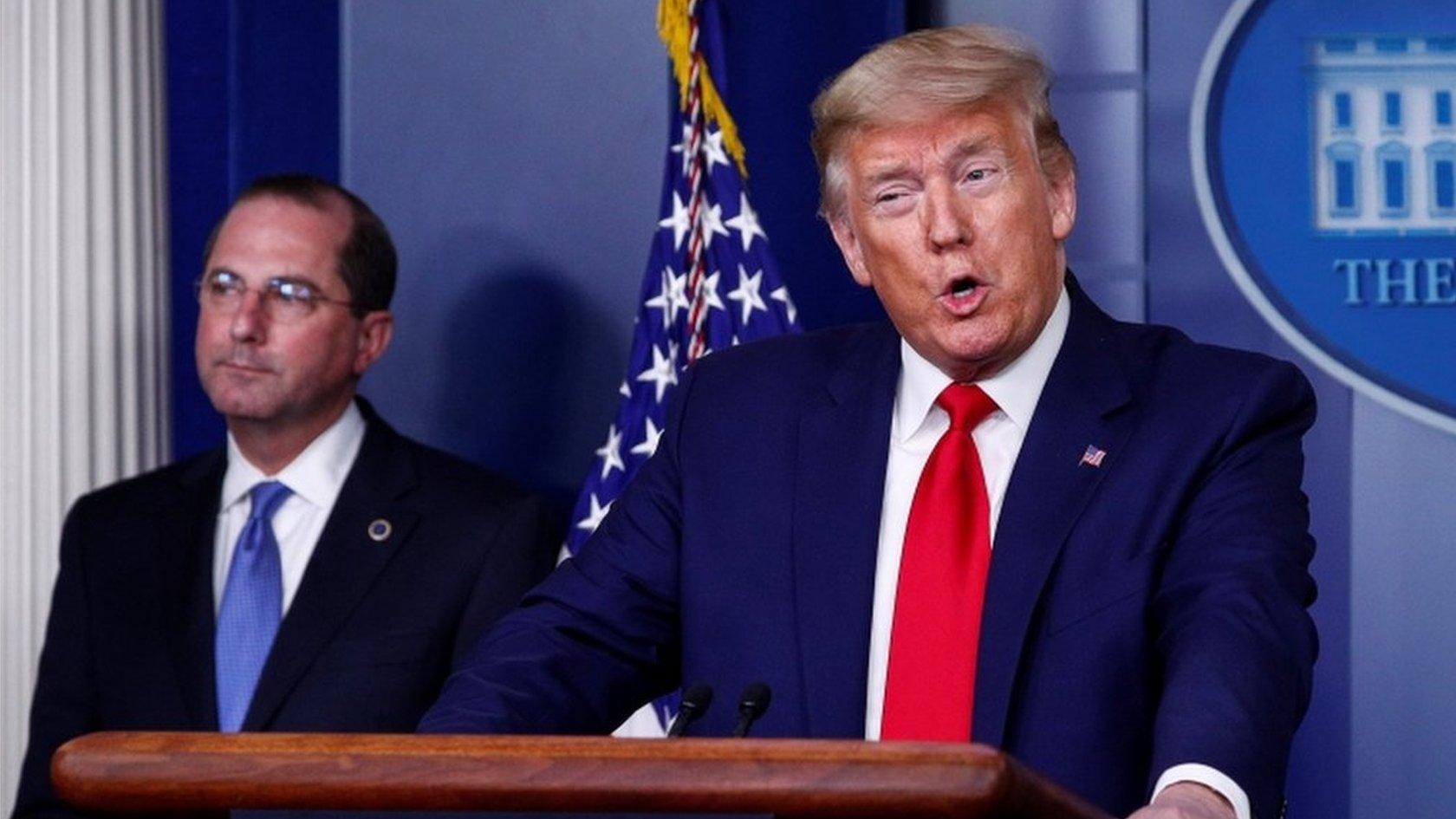 President Donald Trump at White House press briefing, 3 April 2020