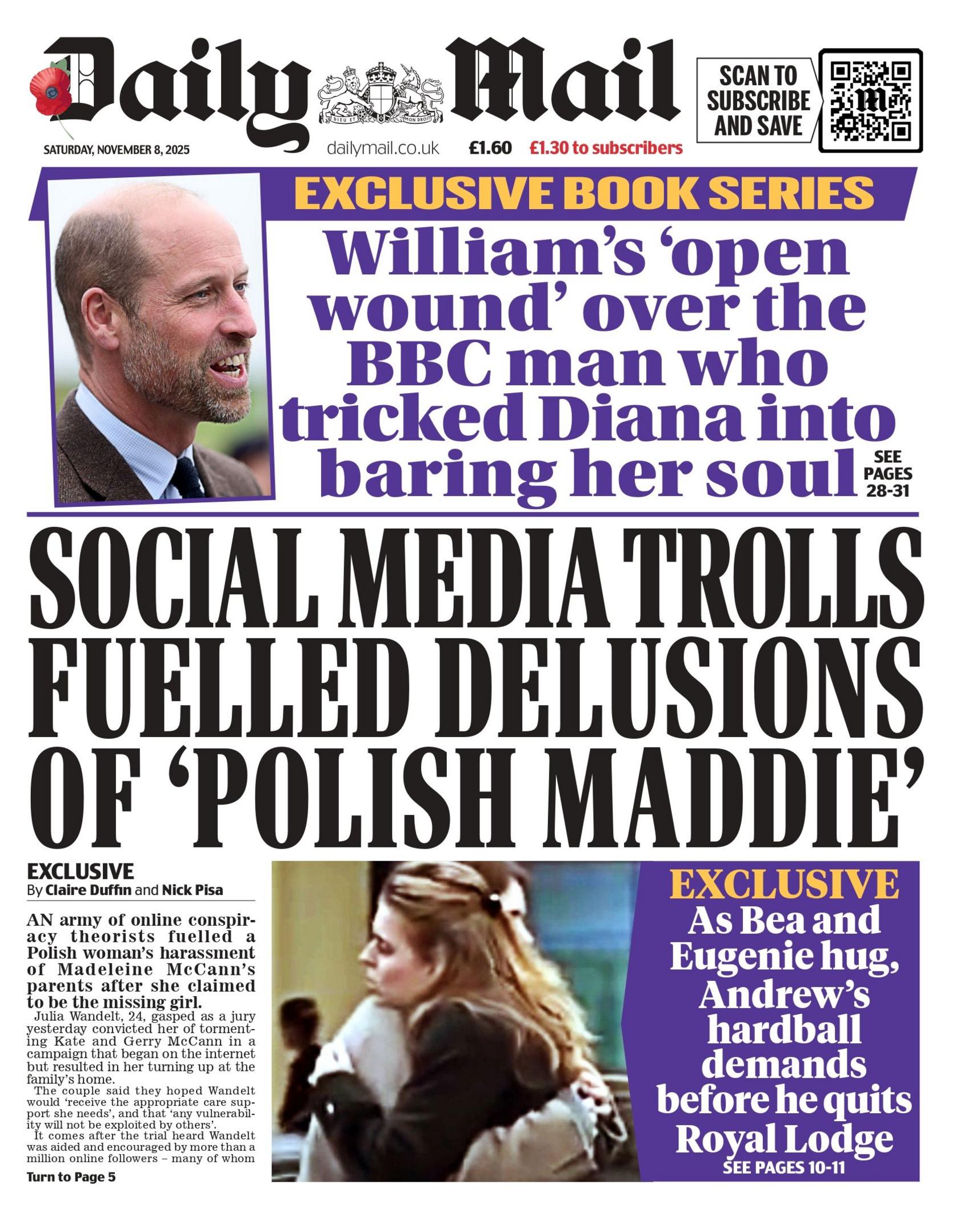 "Social media trolls fuelled delusions of 'polish maddie'," reads the headline on the front page of the Daily Mail