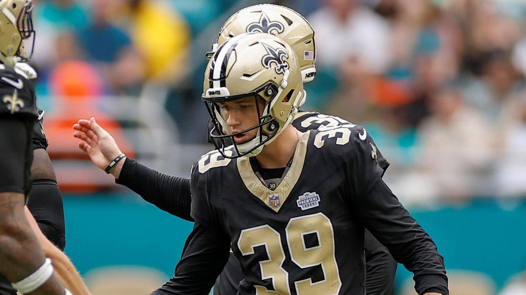 Charlie Smyth in action for the New Orleans Saints